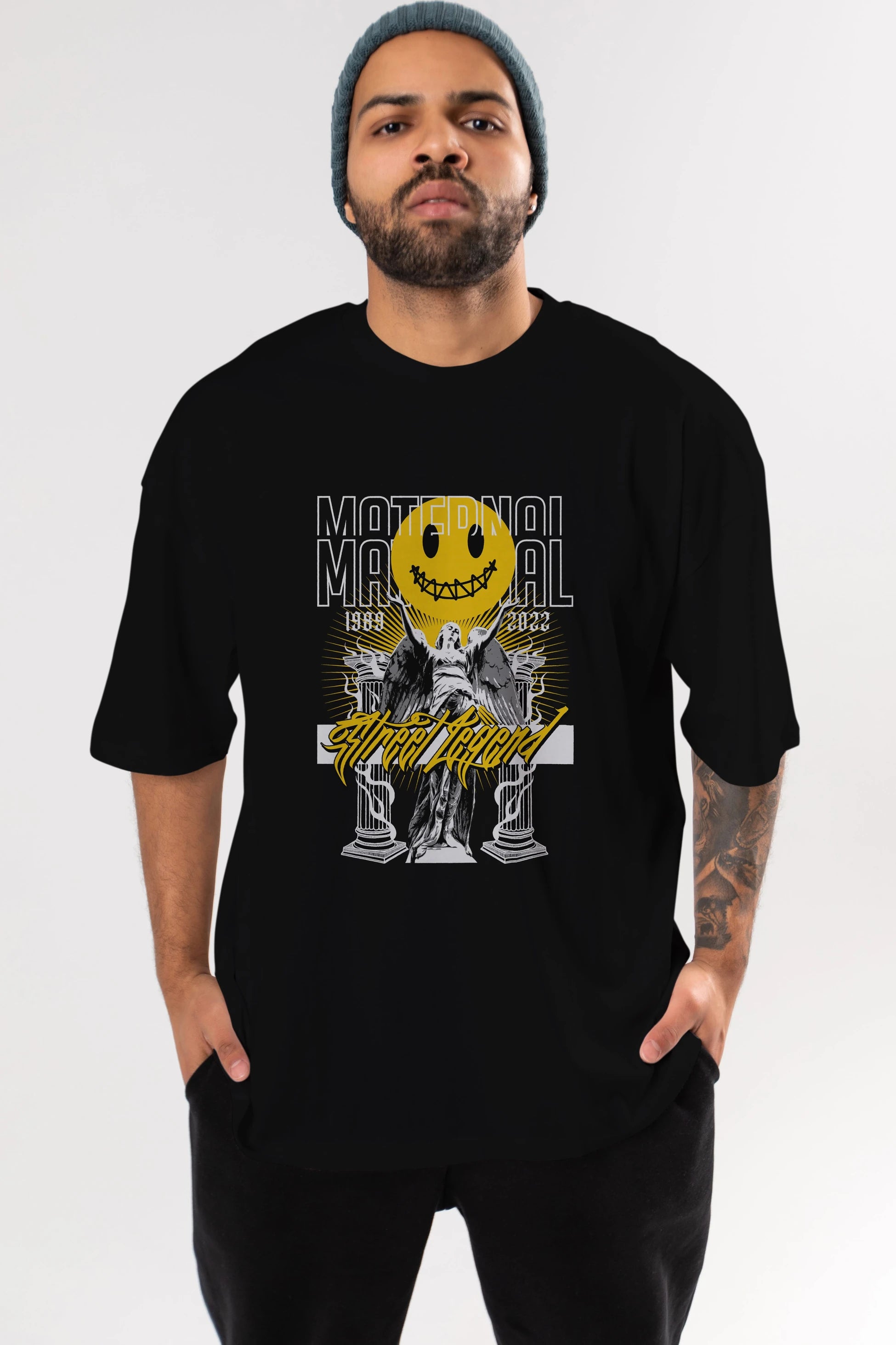Maternal Street Legend Ön Baskılı Oversize t-shirt Erkek Kadın Unisex