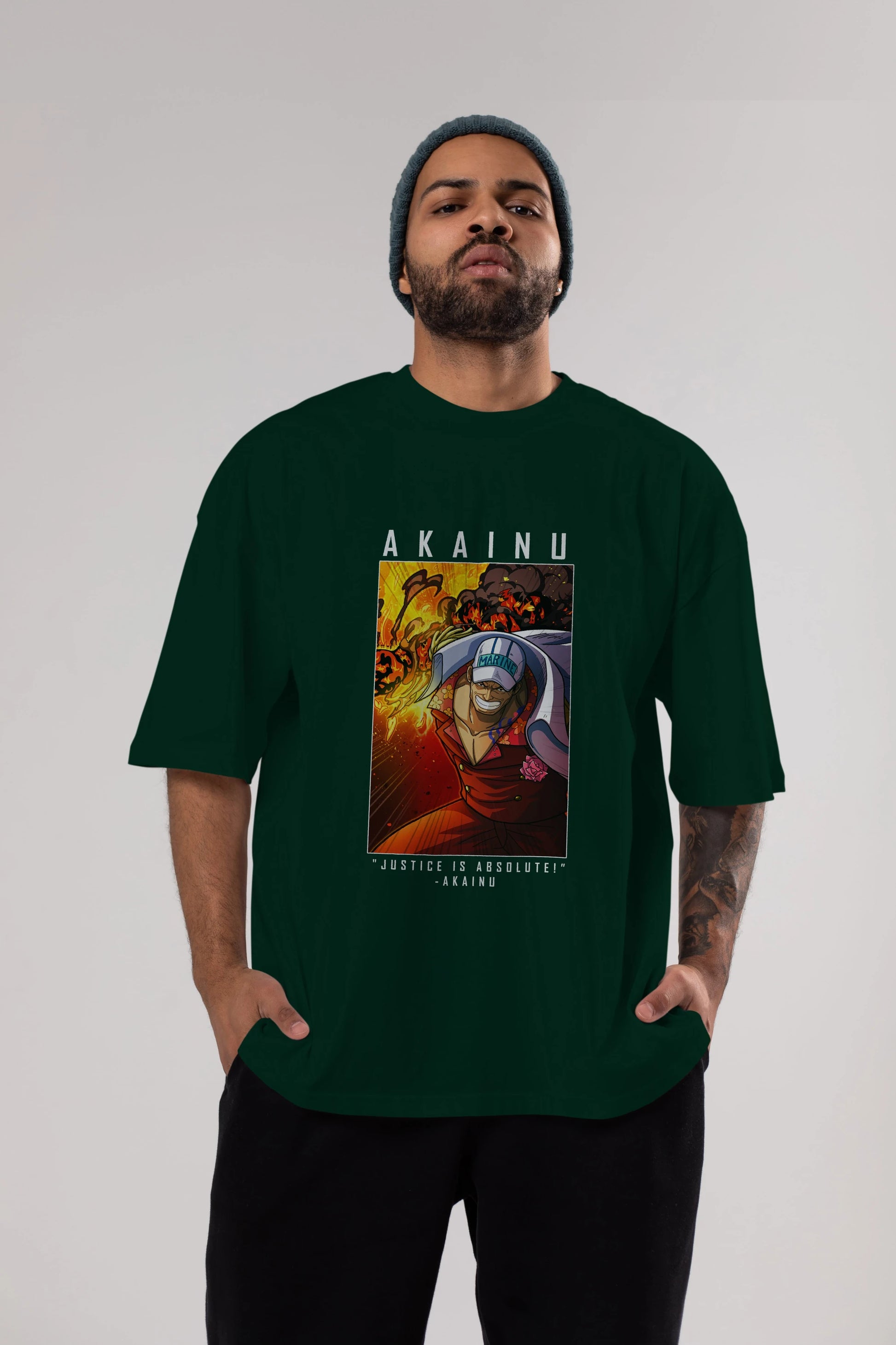 Sakazuki Anime Ön Baskılı Oversize t-shirt Erkek Kadın Unisex