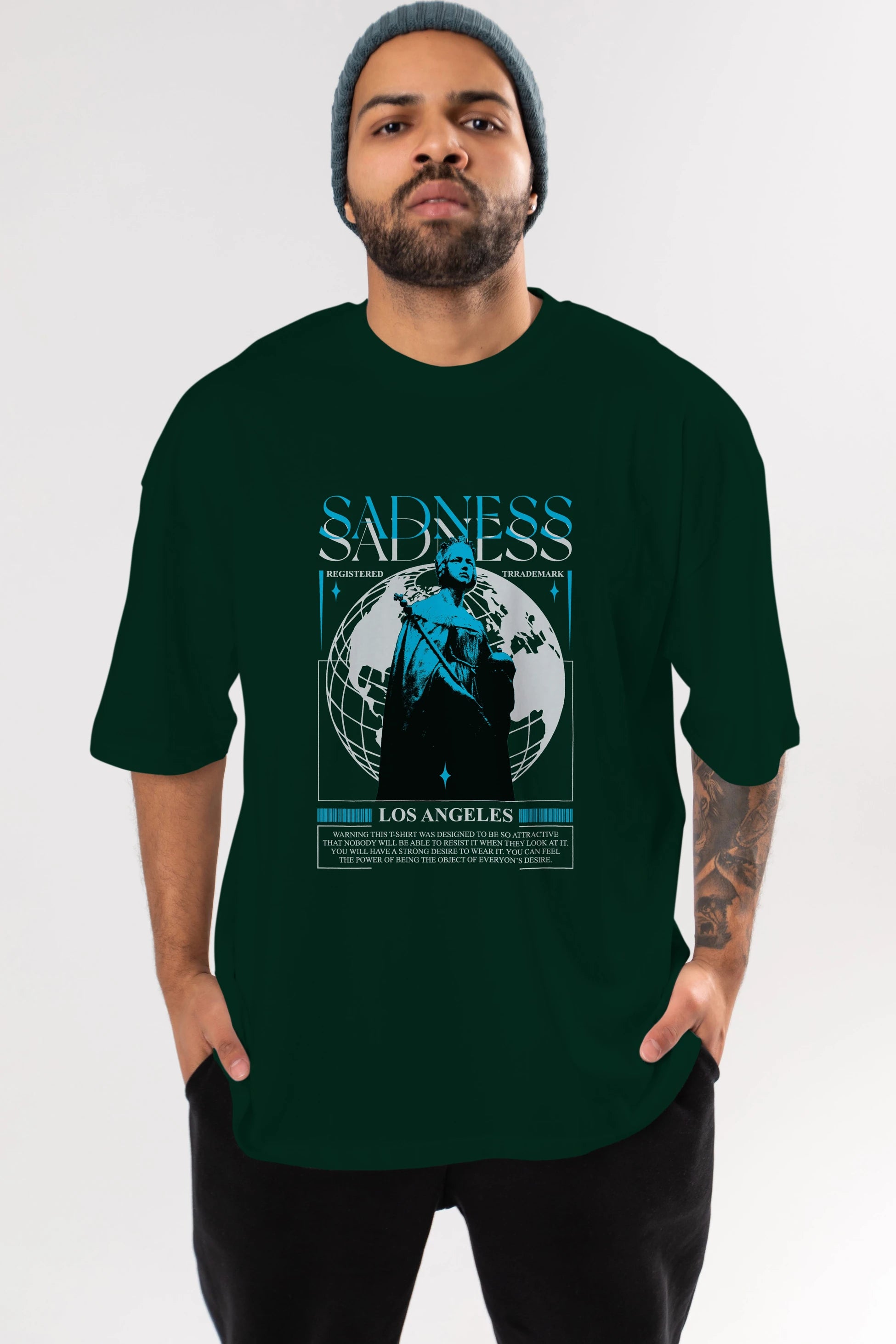 Sadness Los Angeles Ön Baskılı Oversize t-shirt Erkek Kadın Unisex