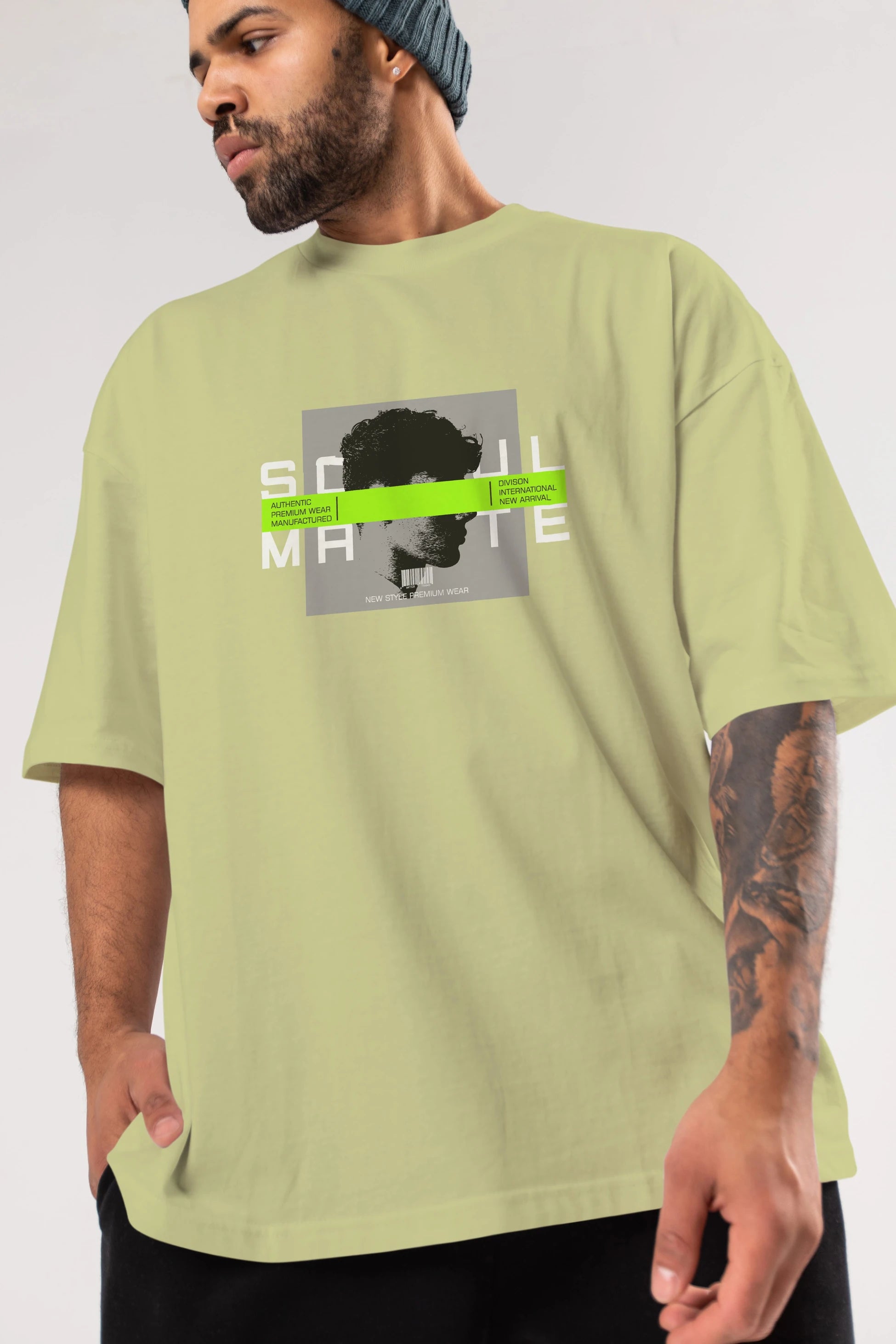 Soul Mate Ön Baskılı Oversize t-shirt Erkek Kadın Unisex