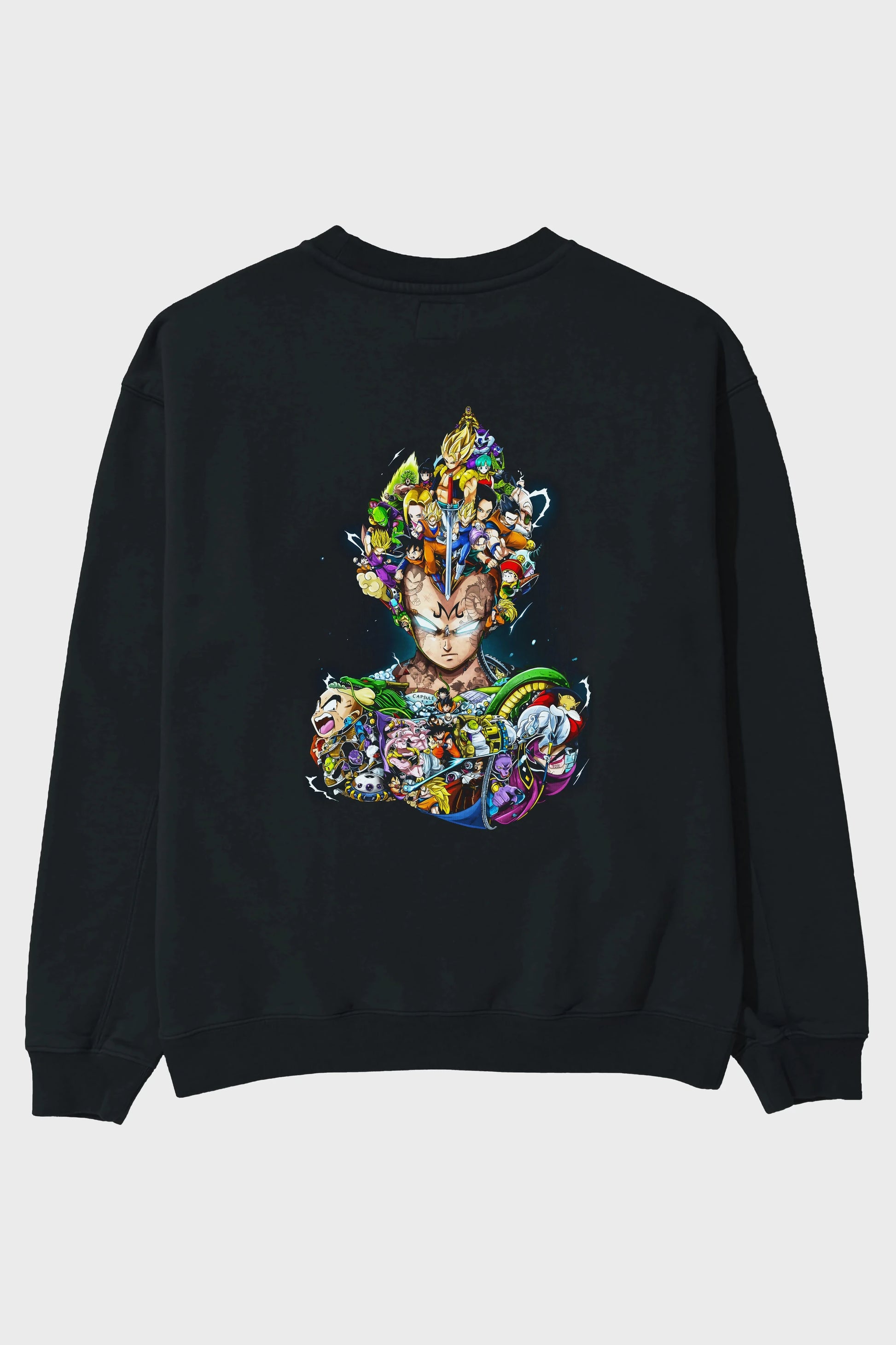DRAGON BALL ART (3) Anime Arka Baskılı Oversize Sweatshirt Erkek Kadın Unisex