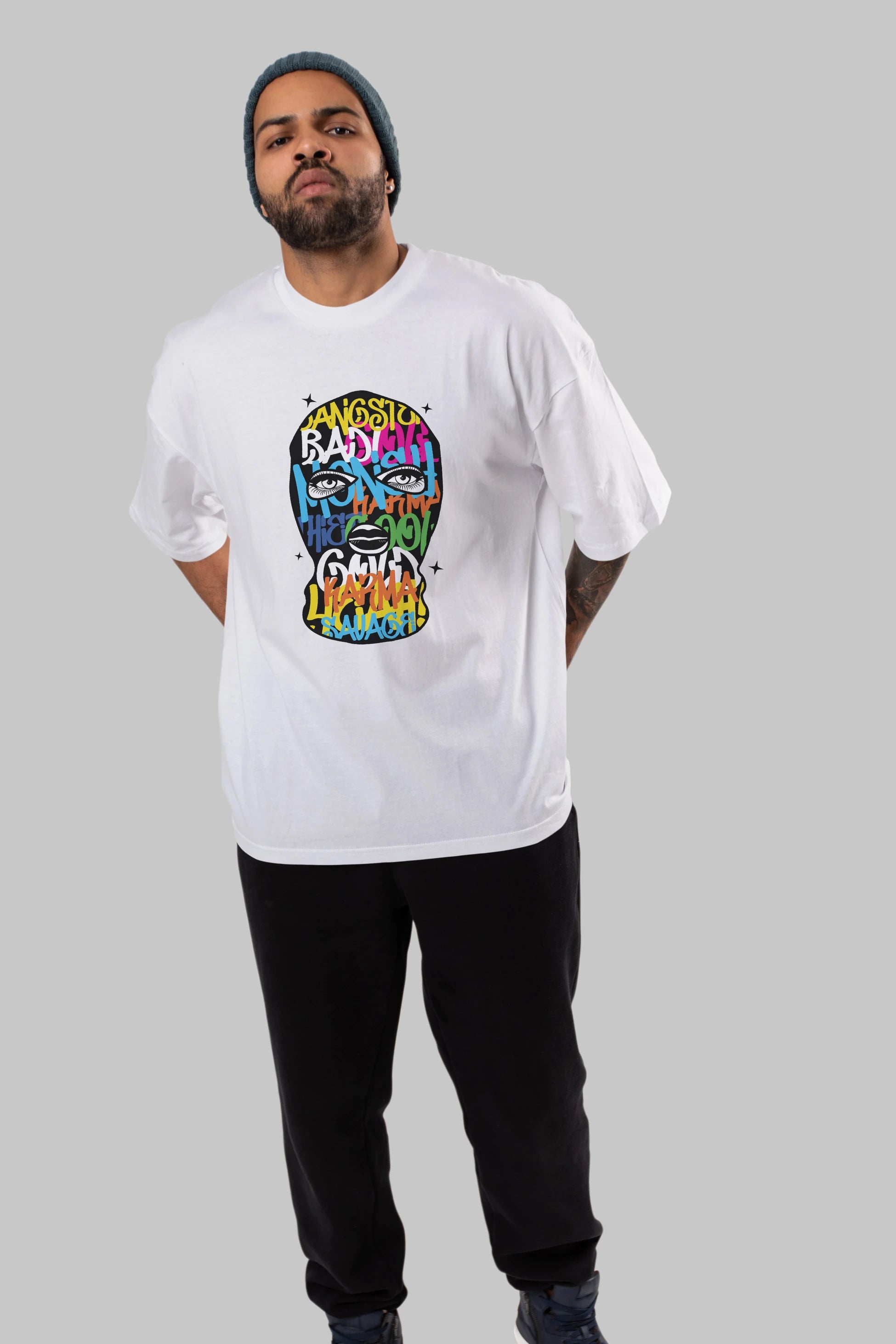 Karma Savage Ön Baskılı Oversize t-shirt Erkek Kadın Unisex