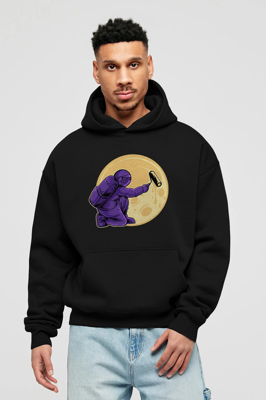 Astropaint Ön Baskılı Hoodie Oversize Kapüşonlu Sweatshirt Erkek Kadın Unisex