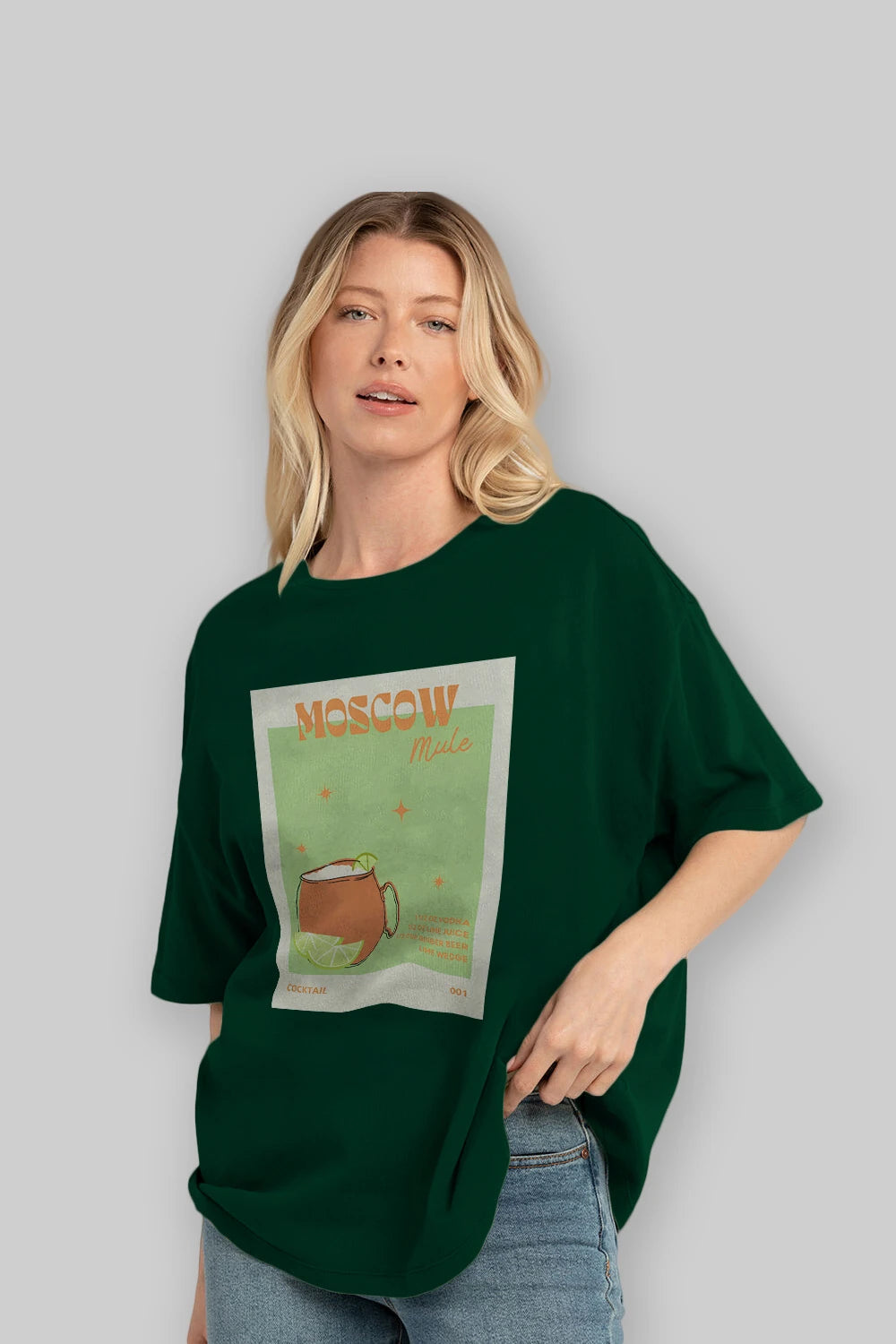 Moscow Mule 2 Ön Baskılı Oversize t-shirt Erkek Kadın Unisex %100 Pamuk Bisiklet Yaka tişort