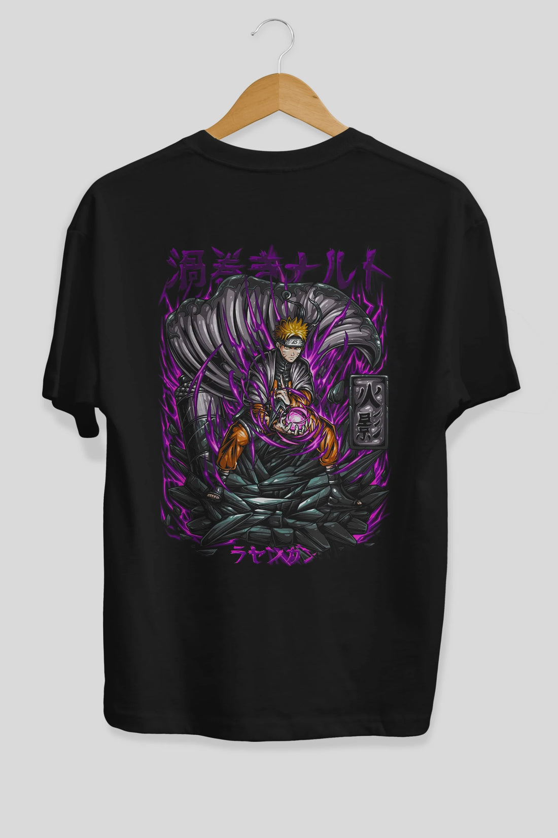 NARUTO Anime Arka Baskılı Oversize t-shirt Erkek Kadın Unisex
