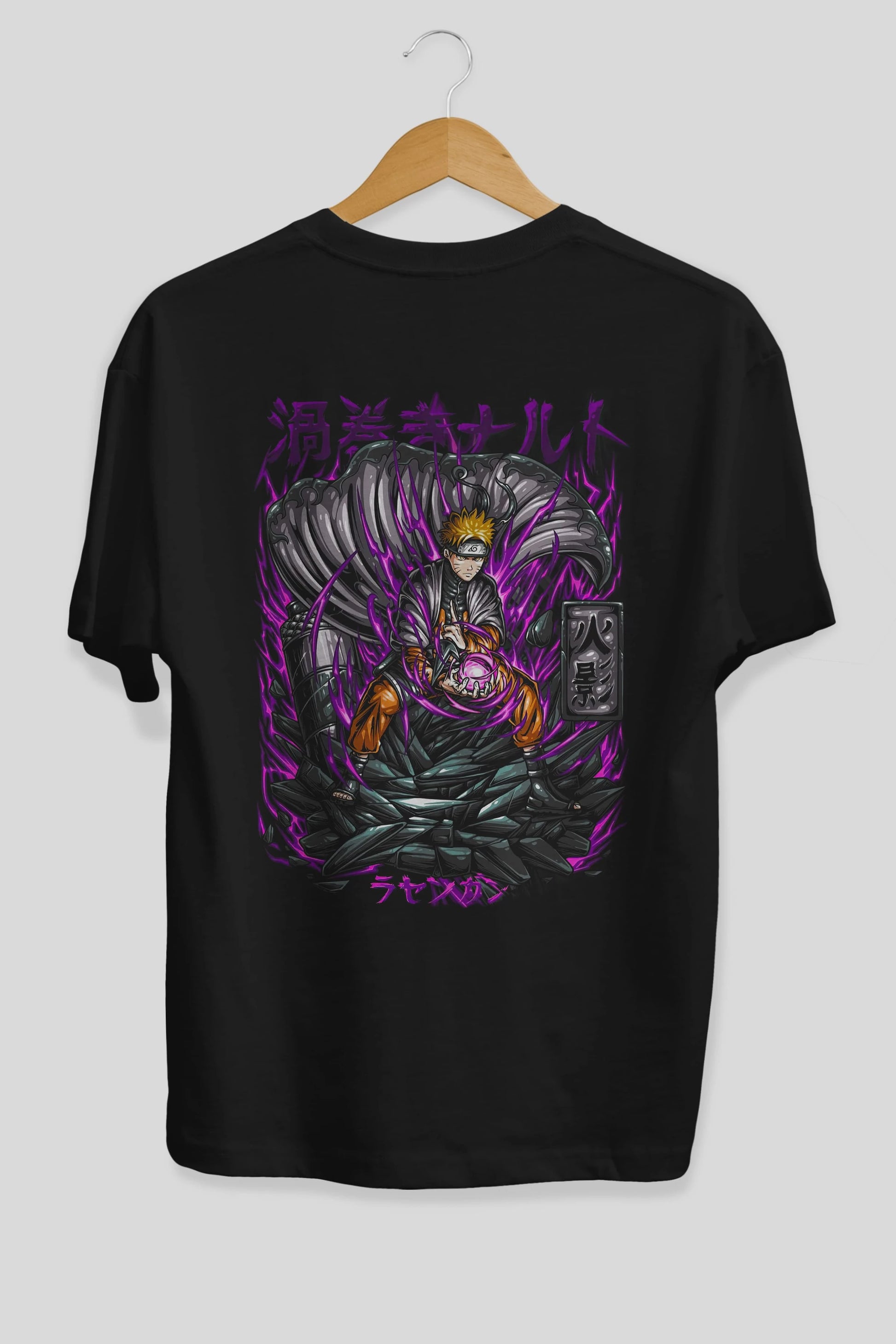 NARUTO Anime Arka Baskılı Oversize t-shirt Erkek Kadın Unisex