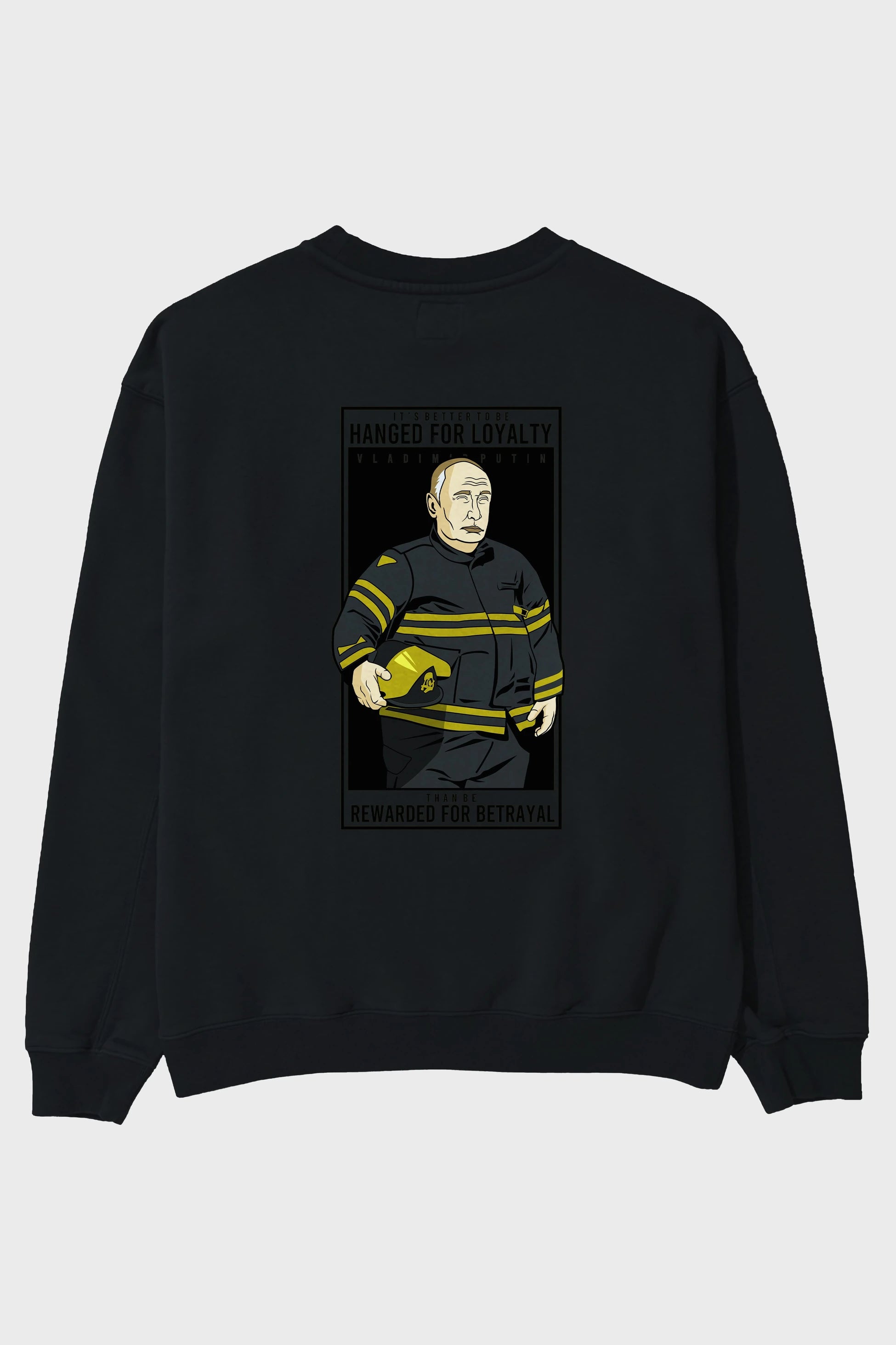 Putin Fireman Arka Baskılı Oversize Sweatshirt Erkek Kadın Unisex