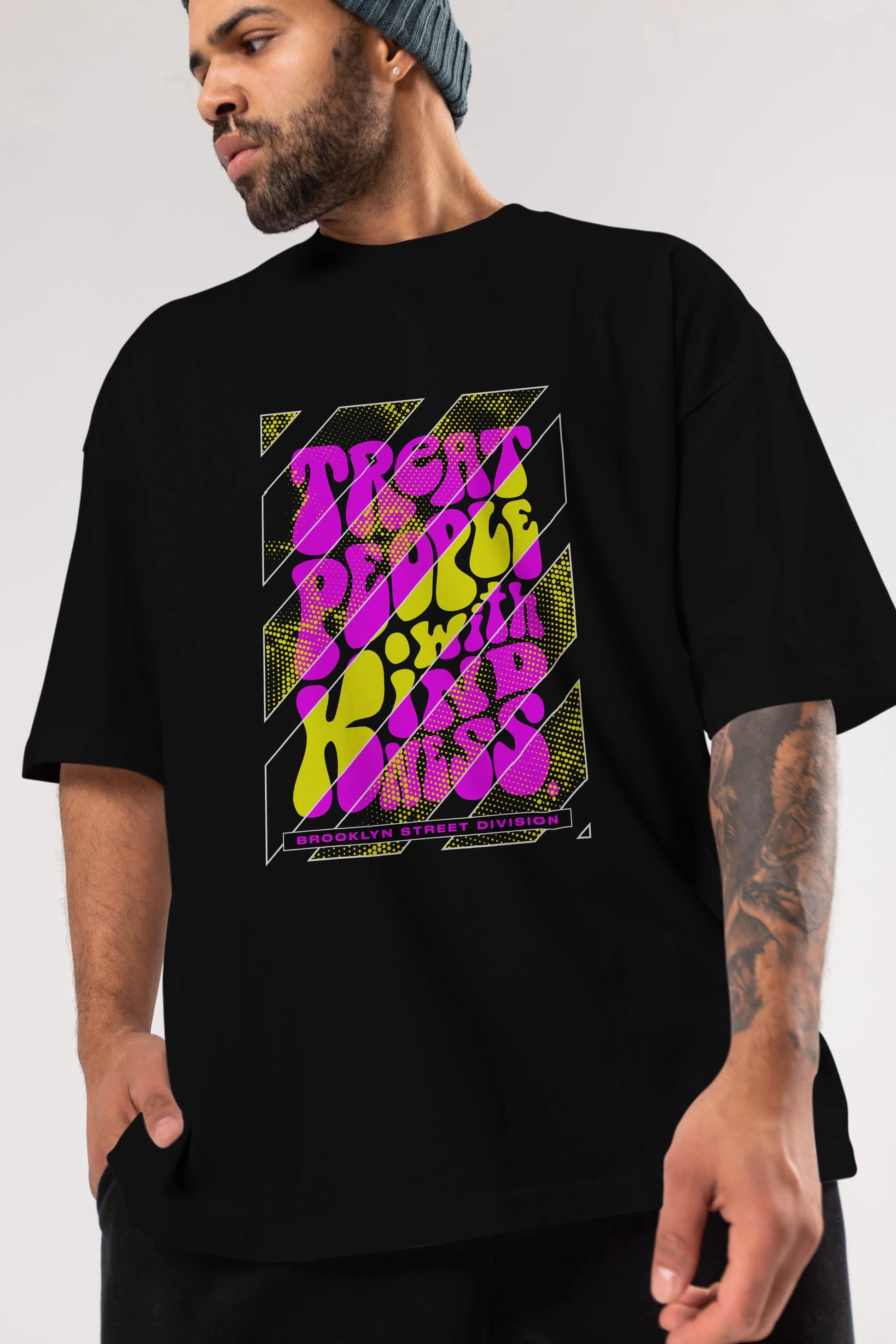 Treat People Ön Baskılı Oversize t-shirt Erkek Kadın Unisex