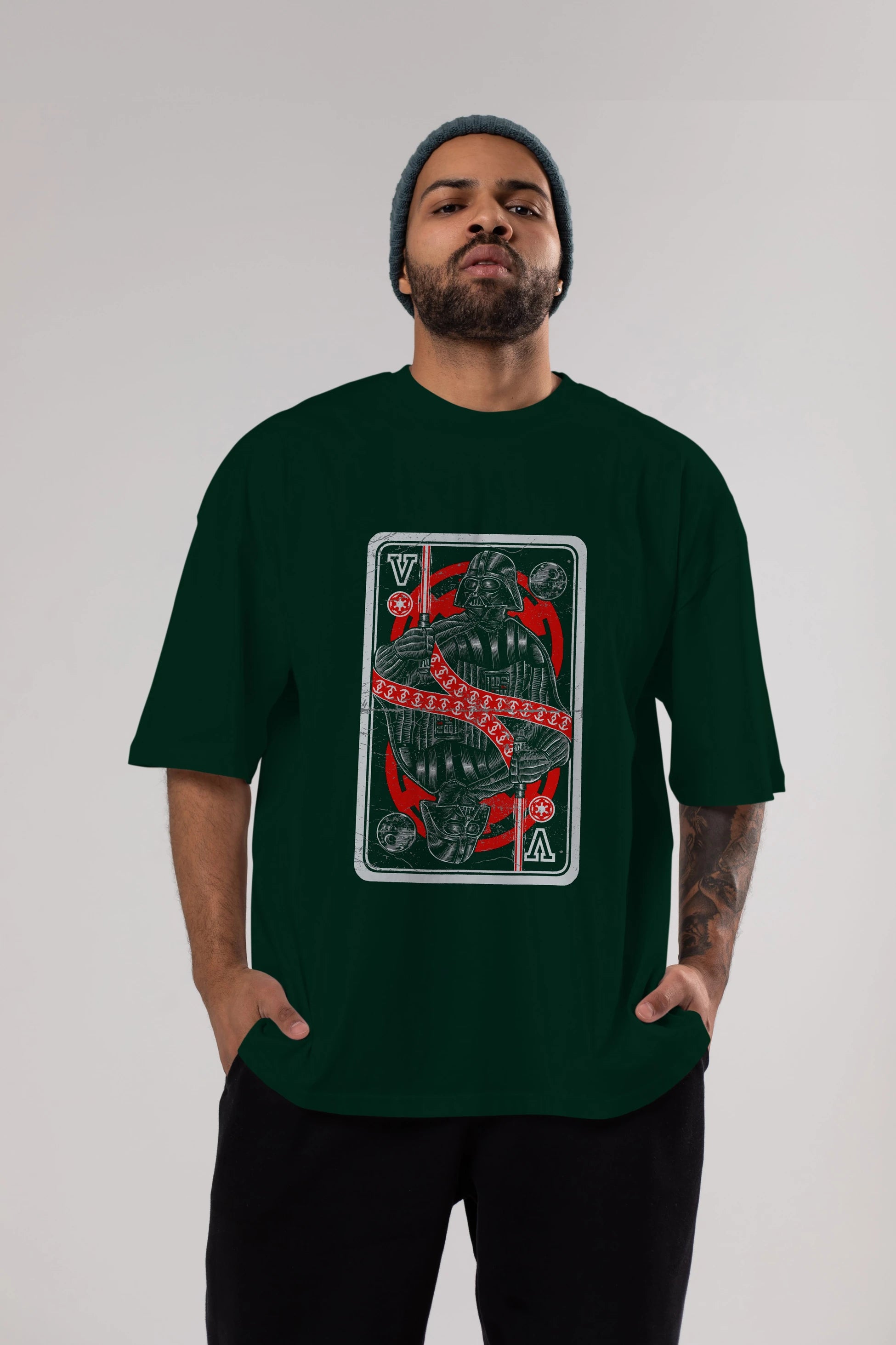 King Of The Darkside Ön Baskılı Oversize t-shirt Erkek Kadın Unisex %100 Pamuk tişort