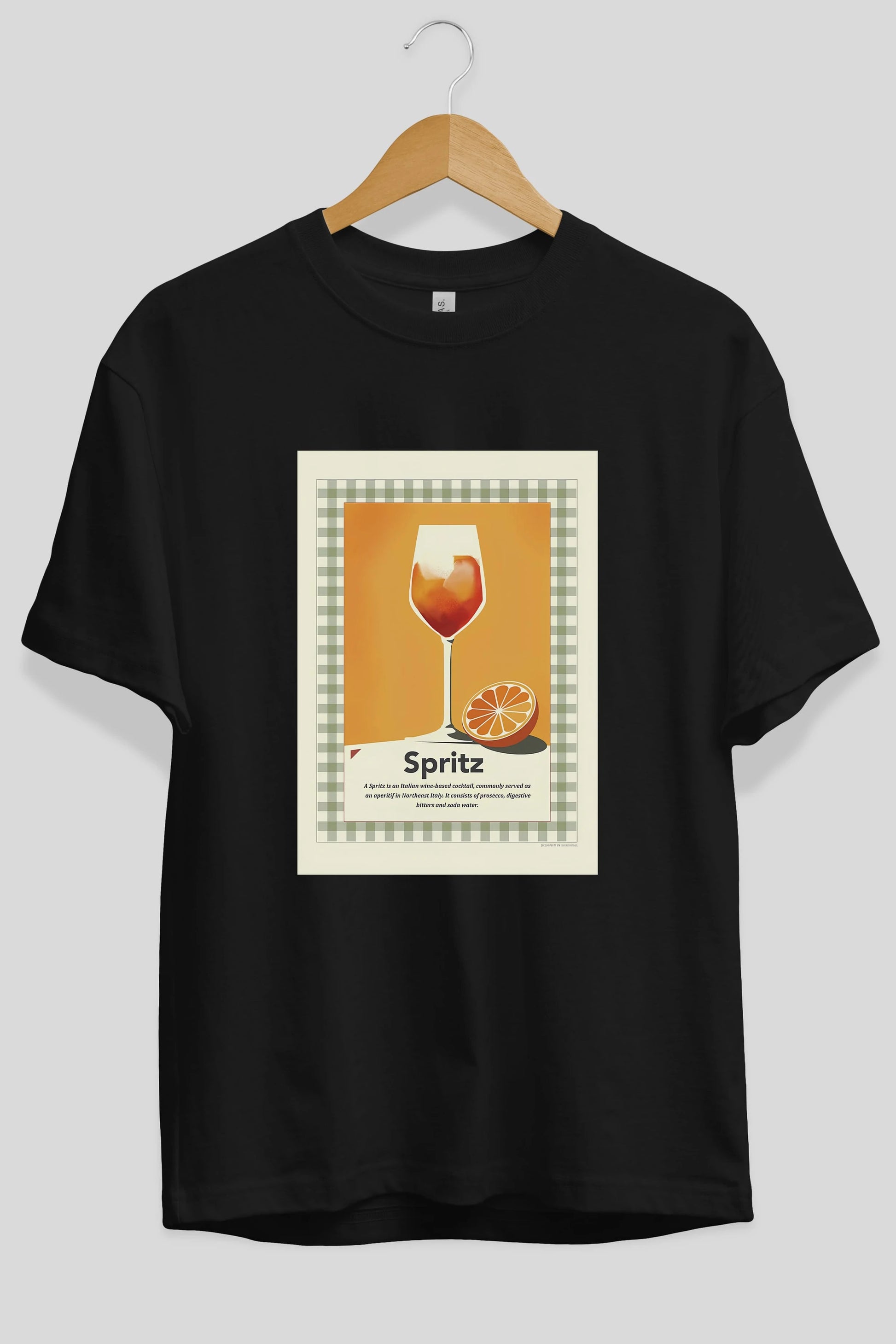 Aperol Spritz 5 Ön Baskılı Oversize t-shirt Erkek Kadın Unisex %100 Pamuk Bisiklet Yaka tişort