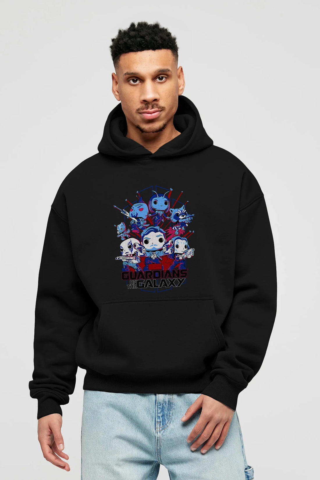 Guardians of the Galaxy Ön Baskılı Hoodie Oversize Kapüşonlu Sweatshirt Erkek Kadın Unisex