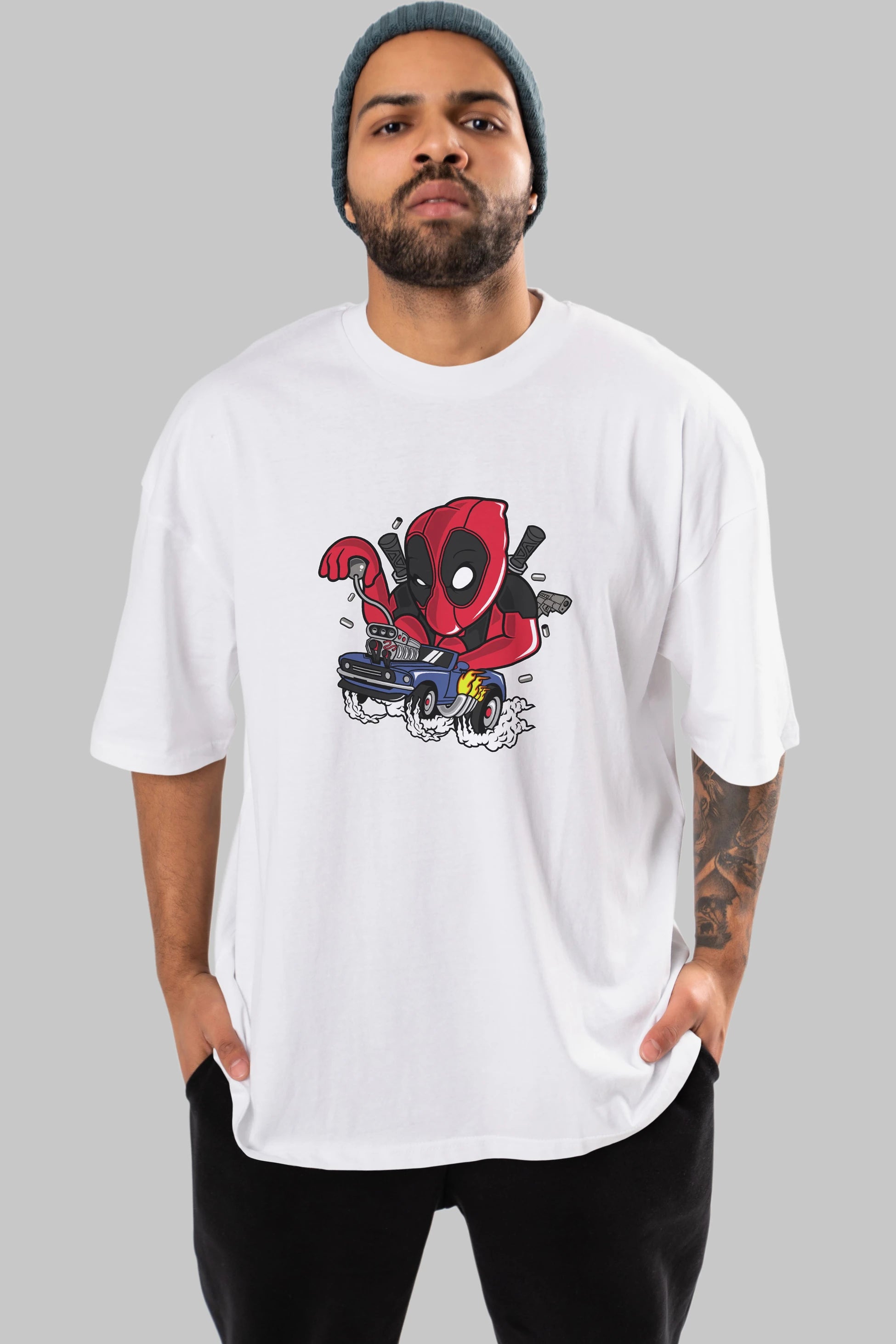 Deadpool (21) Ön Baskılı Oversize t-shirt Erkek Kadın Unisex %100 Pamuk Bisiklet Yaka tişort
