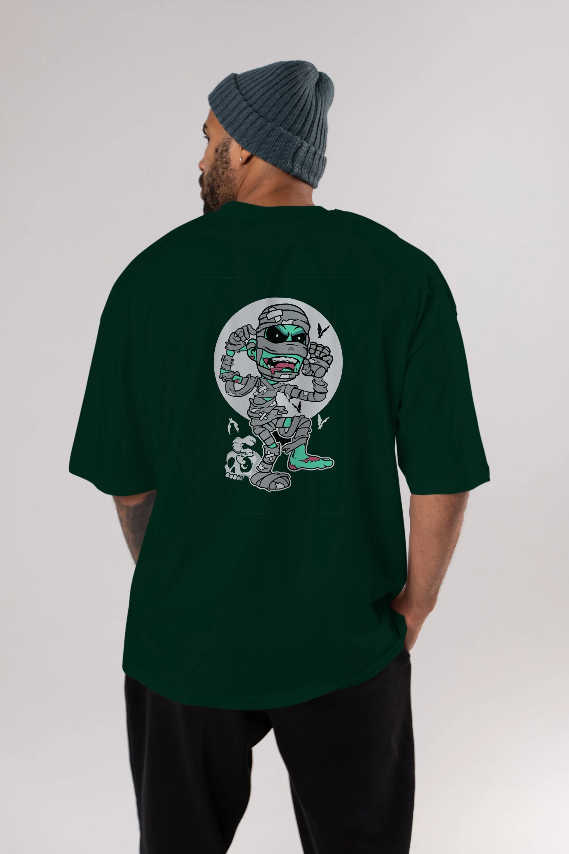 Mummy Arka Baskılı Oversize t-shirt Erkek Kadın Unisex %100 Pamuk tişort