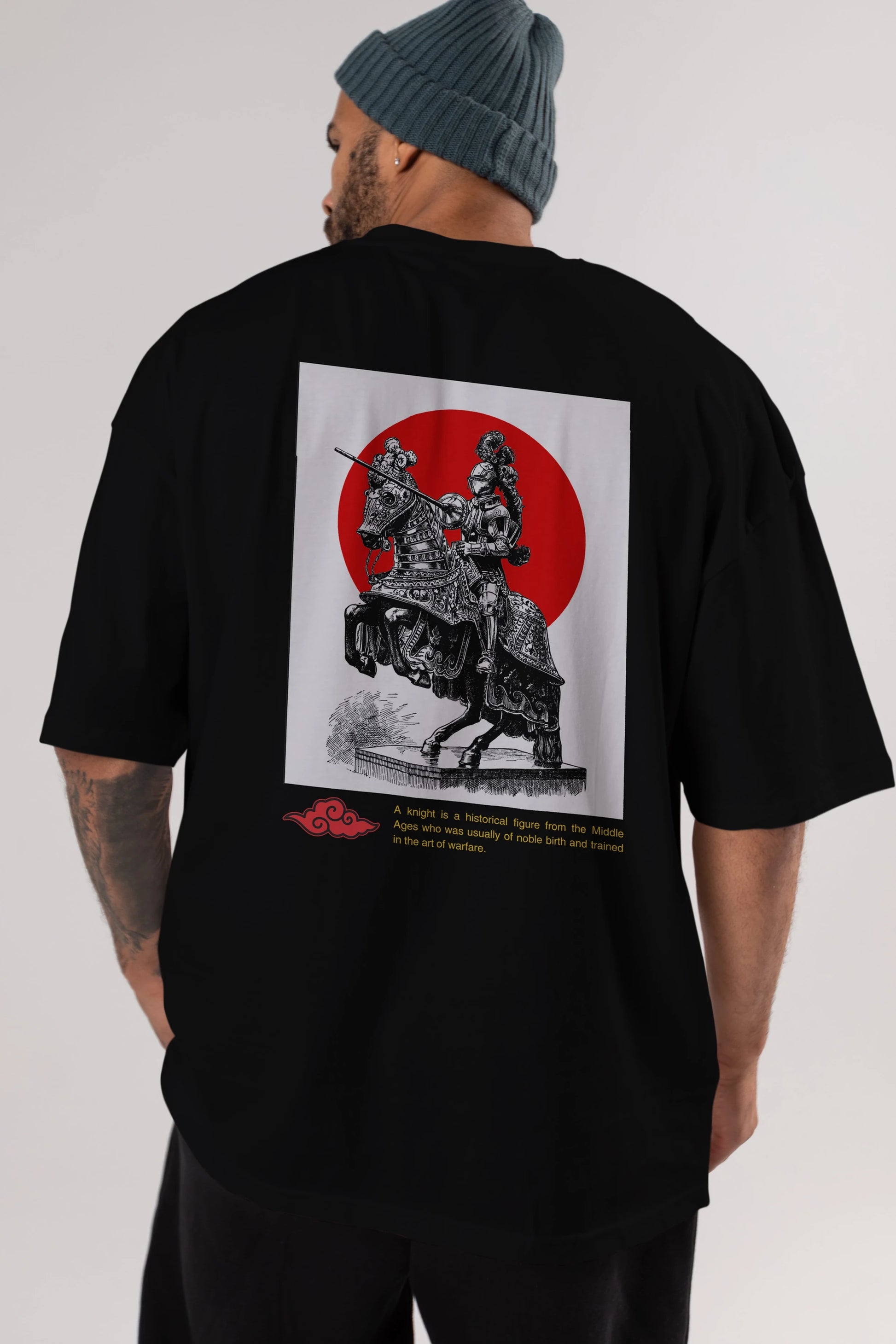 Japan Streetwear 2 Arka Baskılı Oversize t-shirt Erkek Kadın Unisex