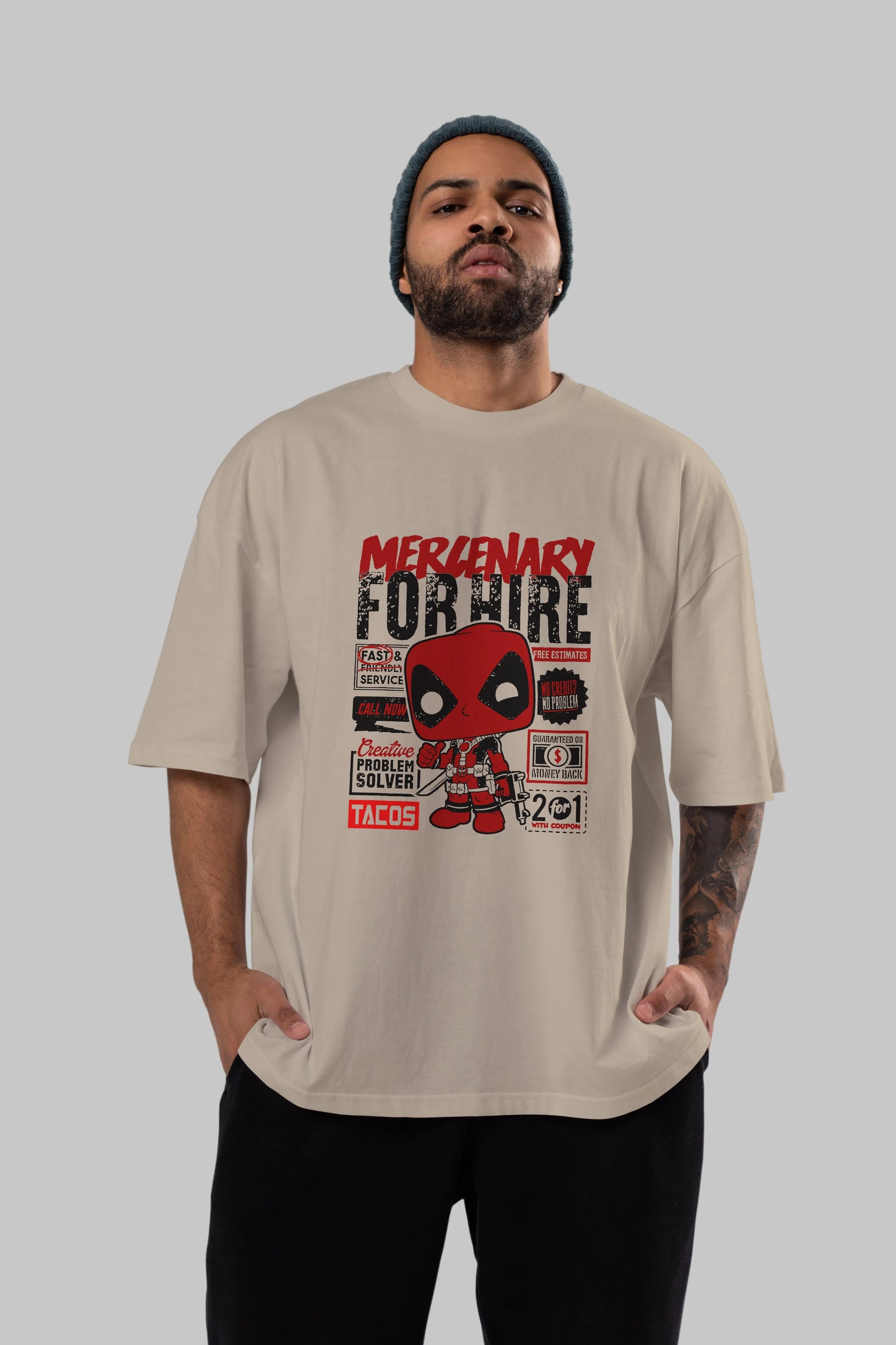 Deadpool (18) Ön Baskılı Oversize t-shirt Erkek Kadın Unisex %100 Pamuk Bisiklet Yaka tişort