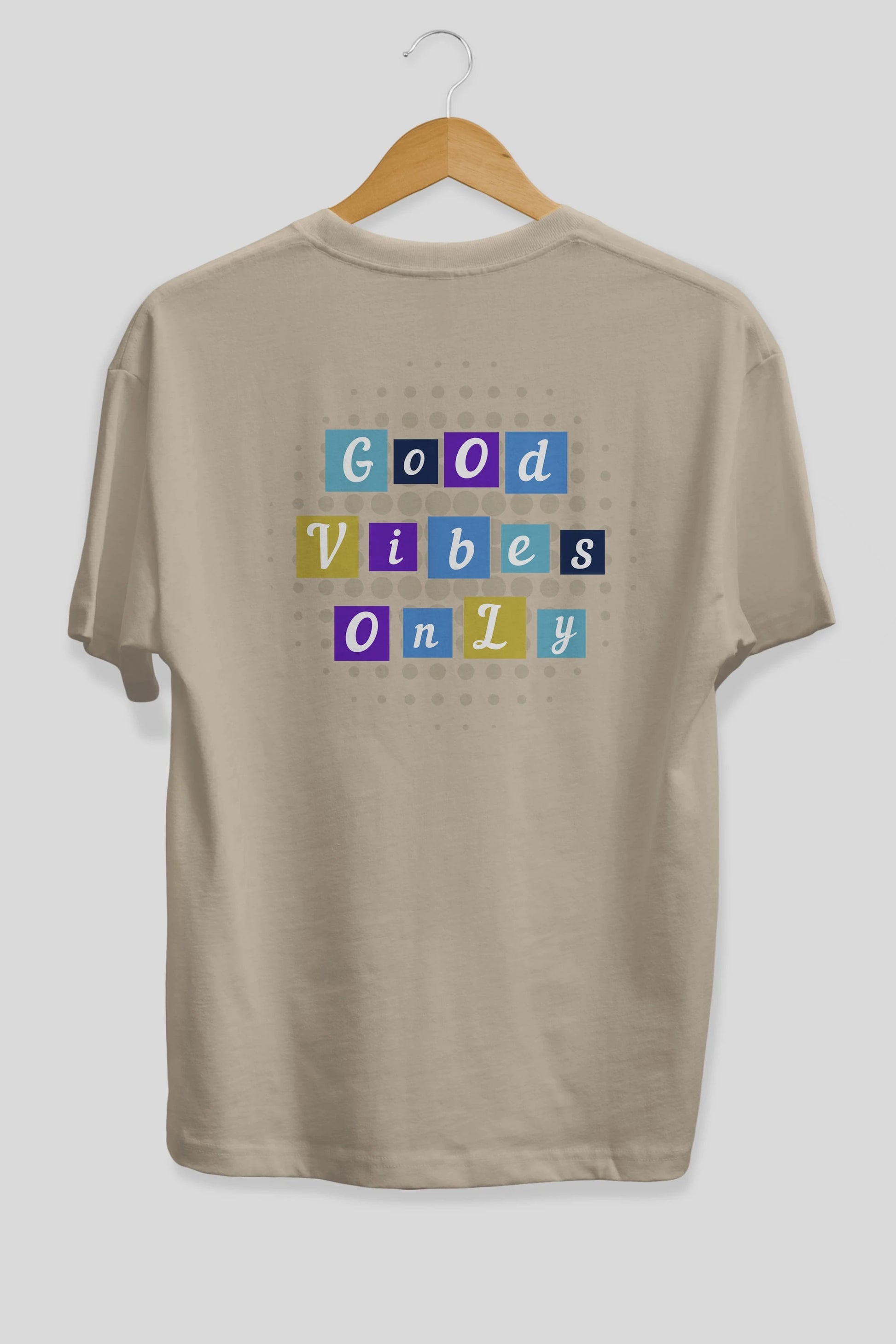 Good Vibes Only Yazılı 3 Arka Baskılı Oversize t-shirt Erkek Kadın Unisex