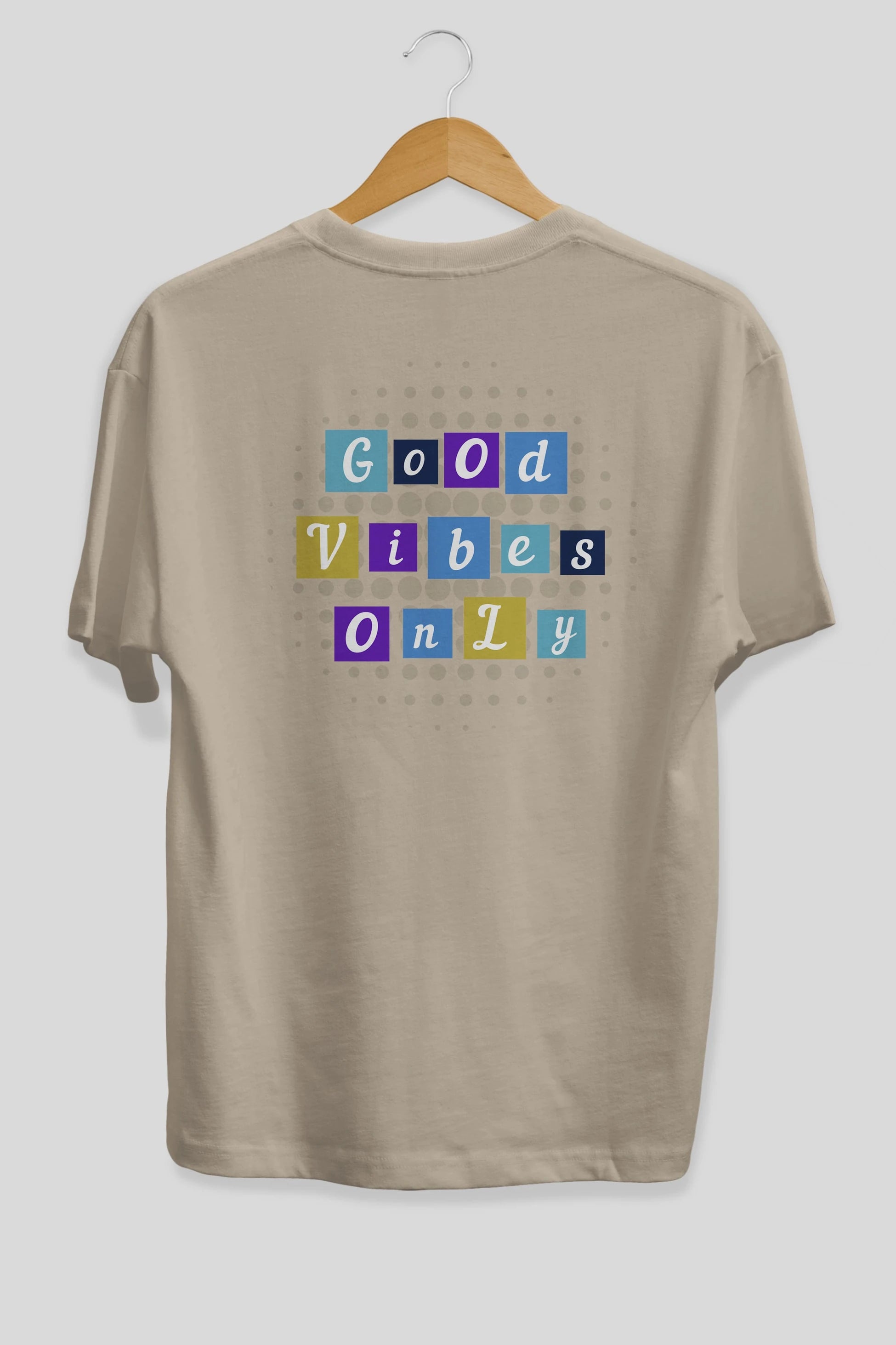 Good Vibes Only Yazılı 3 Arka Baskılı Oversize t-shirt Erkek Kadın Unisex