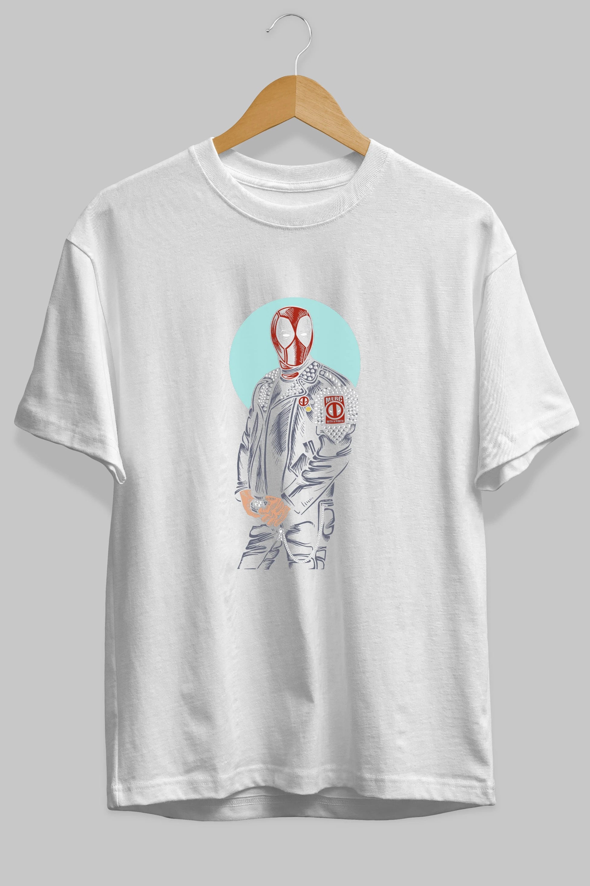 Rebeliion Mercenary Ön Baskılı Oversize t-shirt Erkek Kadın Unisex %100 Pamuk tişort