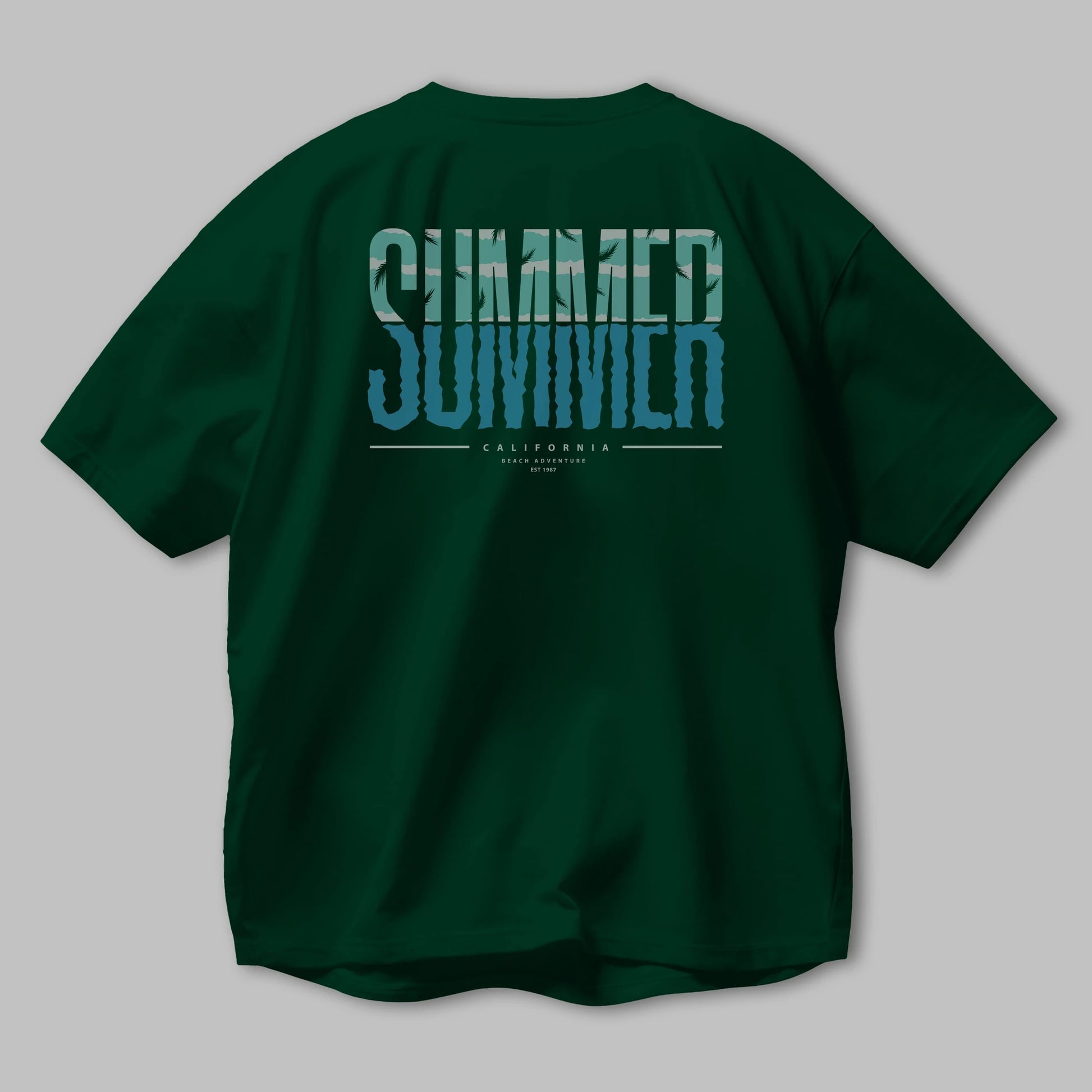 Summer California Arka Baskılı Oversize t-shirt Erkek Kadın Unisex