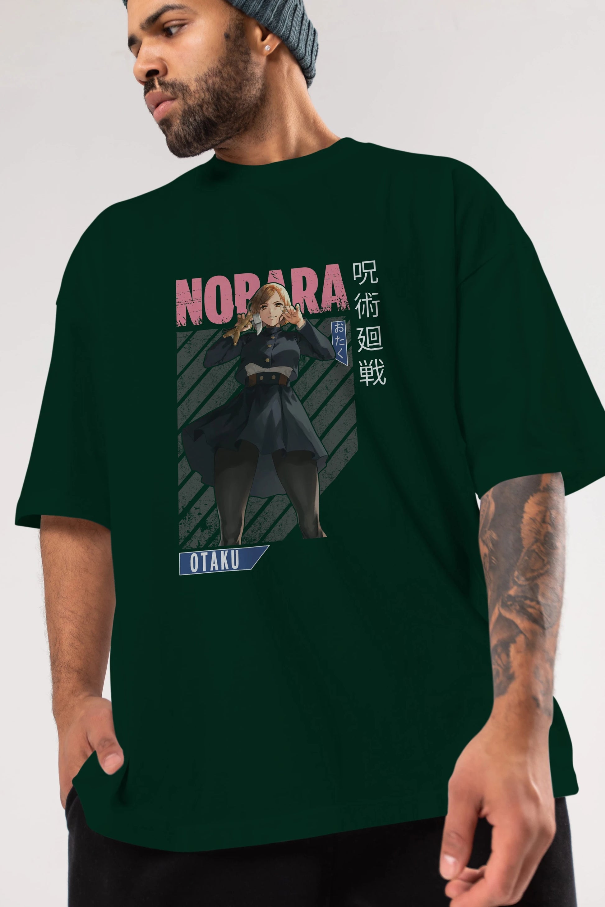 Nobara Kugisaki 4 Anime Ön Baskılı Oversize t-shirt %100 pamuk Erkek Kadın Unisex