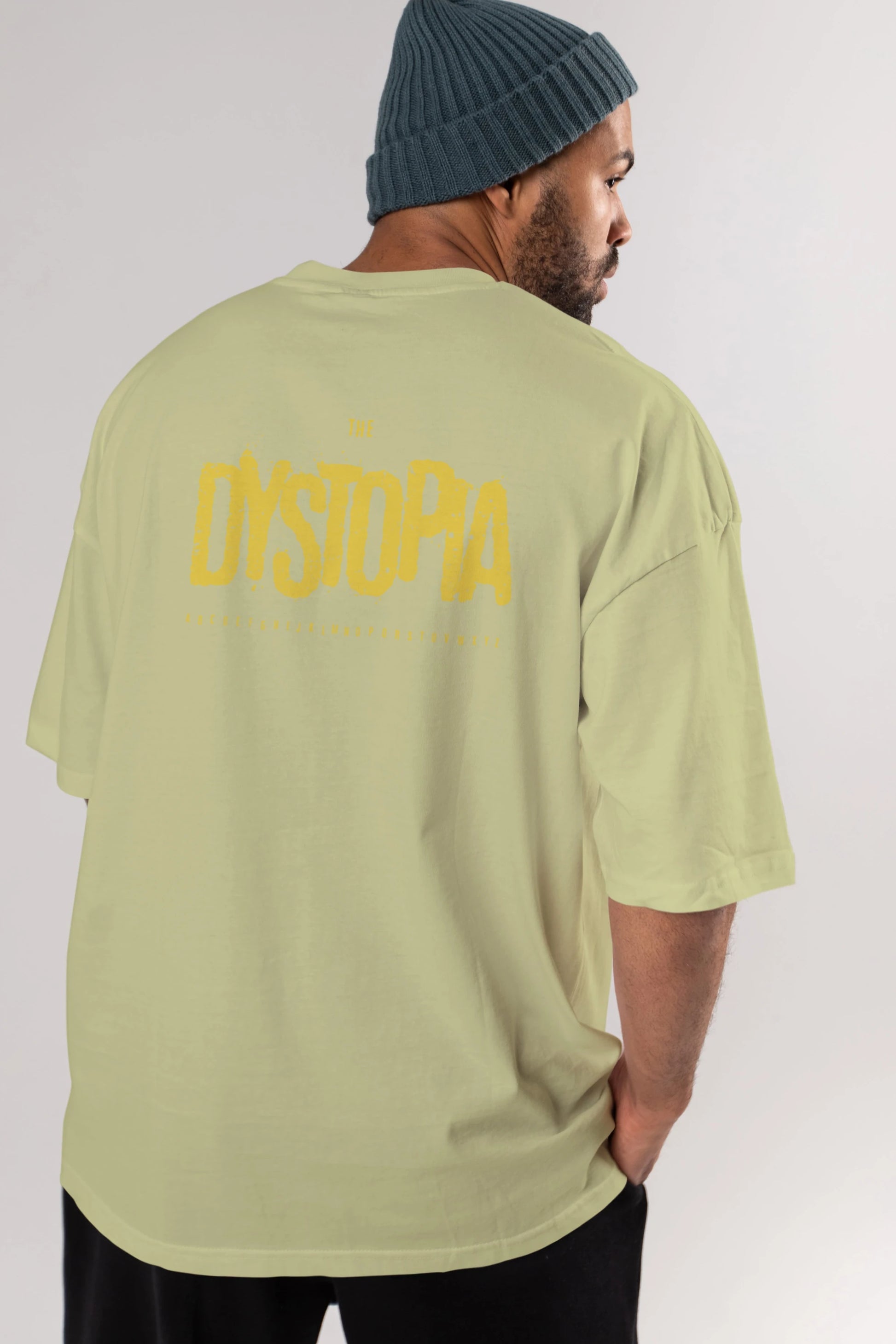 The Dystopia Arka Baskılı Oversize t-shirt Erkek Kadın Unisex