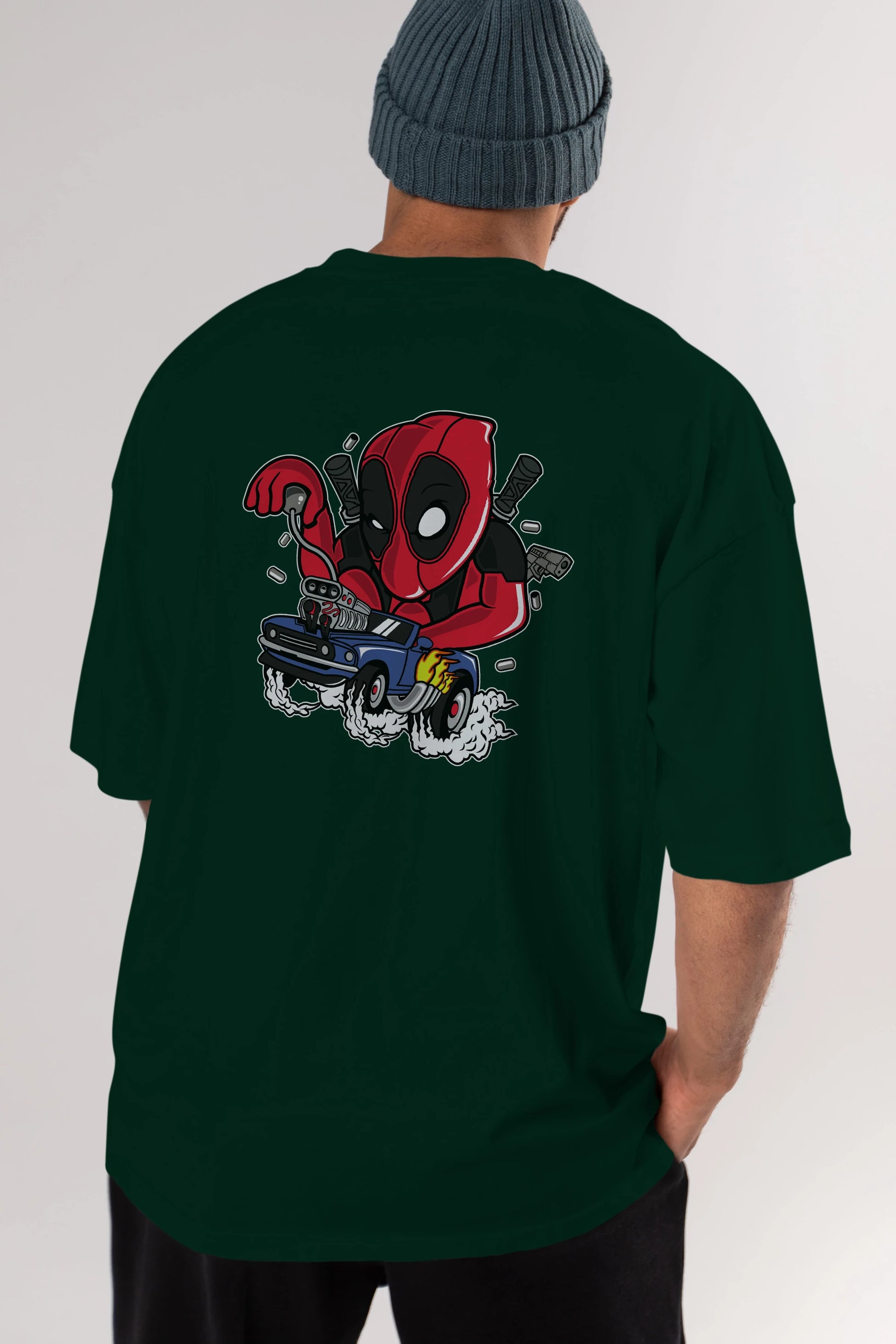 Deadpool (21) Arka Baskılı Oversize t-shirt Erkek Kadın Unisex %100 Pamuk Bisiklet Yaka tişort