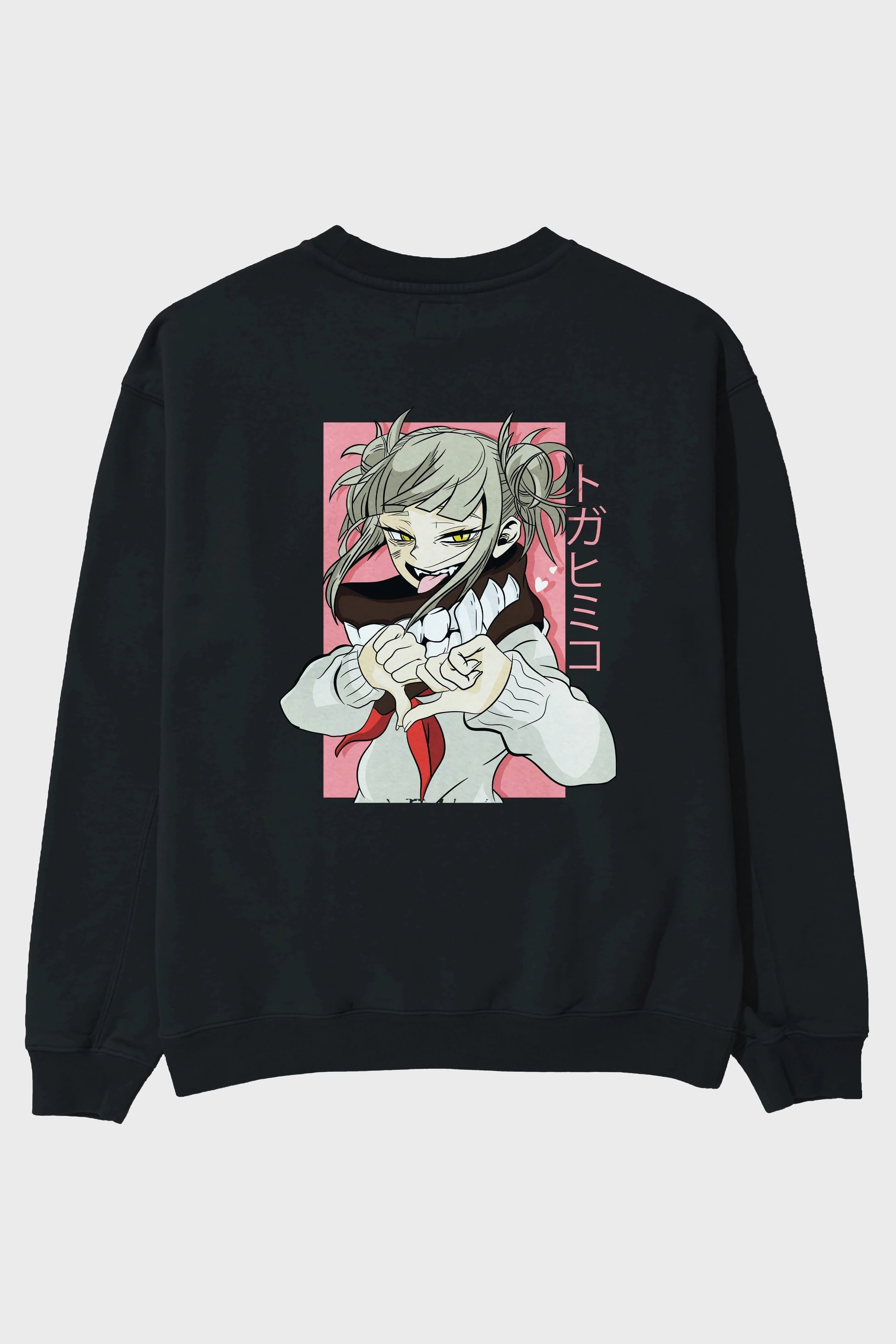Himiko Toga Anime Arka Baskılı Oversize Sweatshirt Erkek Kadın Unisex