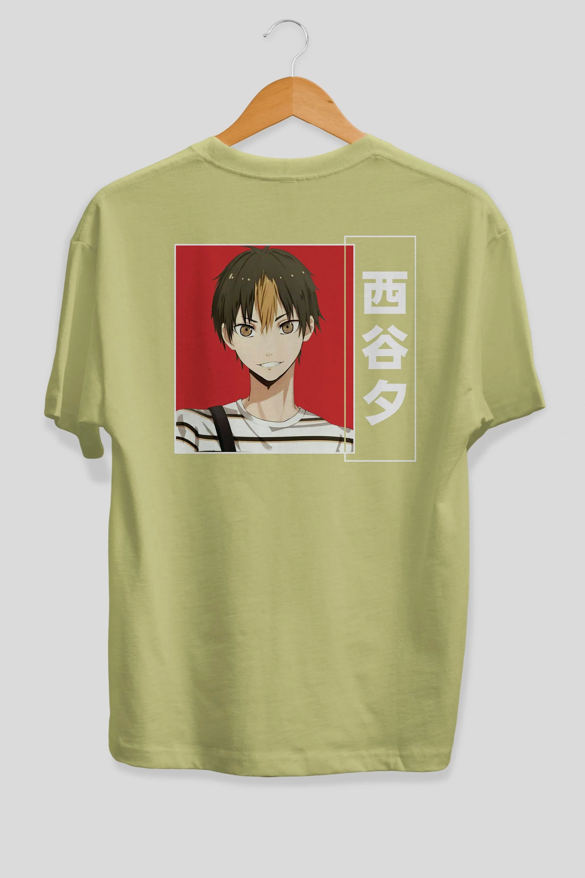 Yuu Nishinoya 1 Anime Arka Baskılı Oversize t-shirt Erkek Kadın Unisex