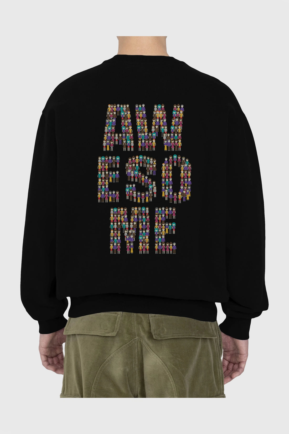 Awesome Arka Baskılı Oversize Sweatshirt Erkek Kadın Unisex