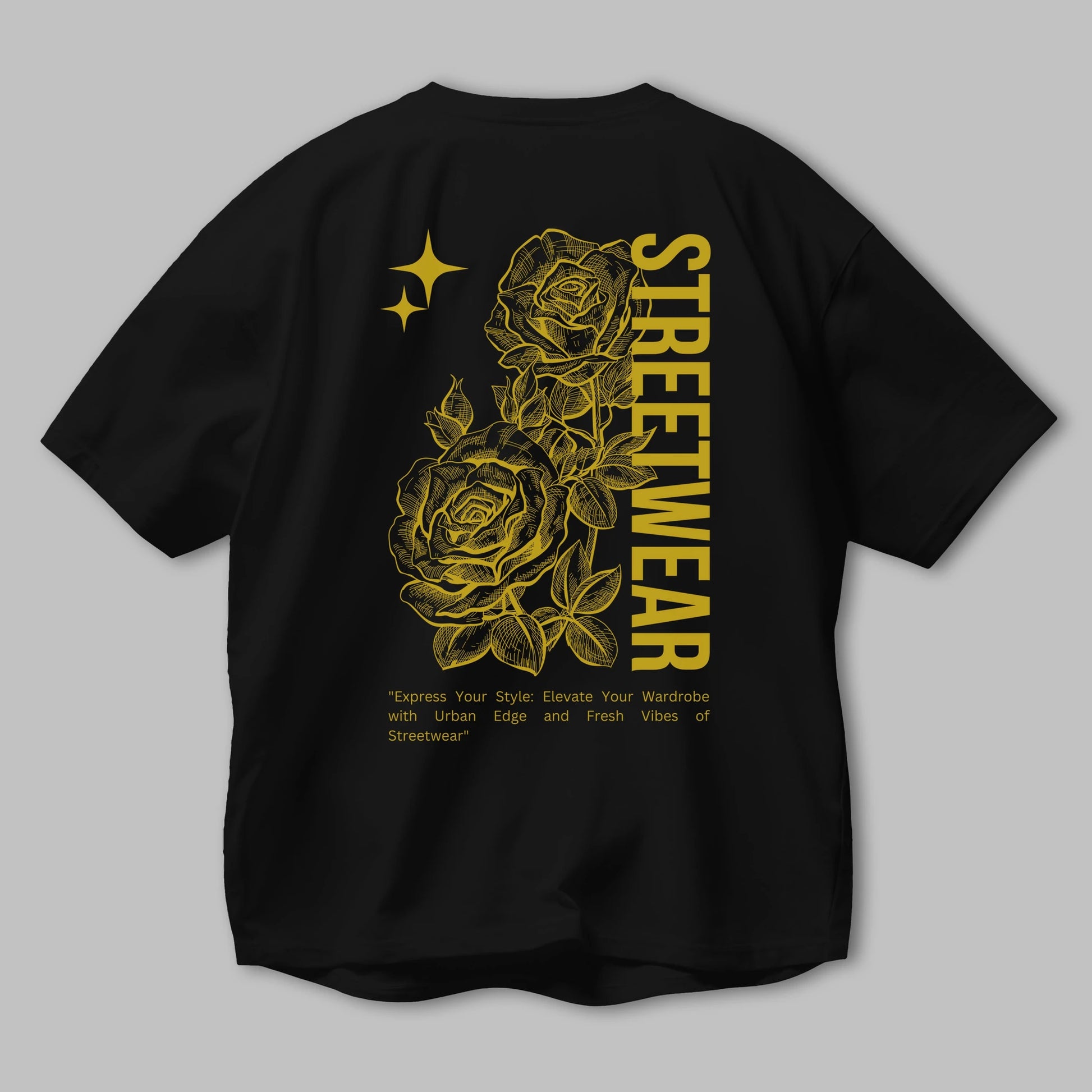 Minimalist Streetwear Arka Baskılı Oversize t-shirt Erkek Kadın Unisex