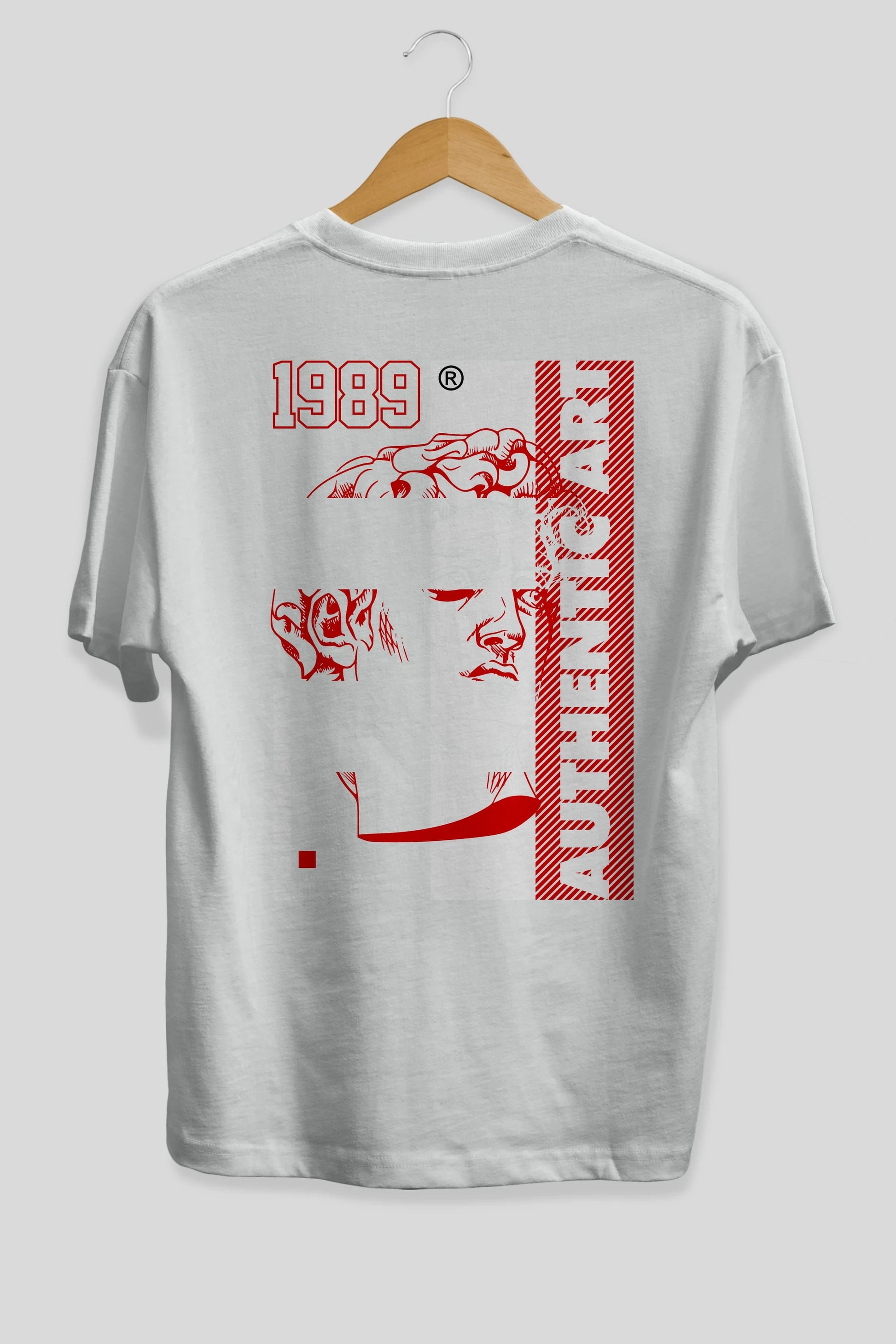 Authentic Art Arka Baskılı Oversize t-shirt Erkek Kadın Unisex