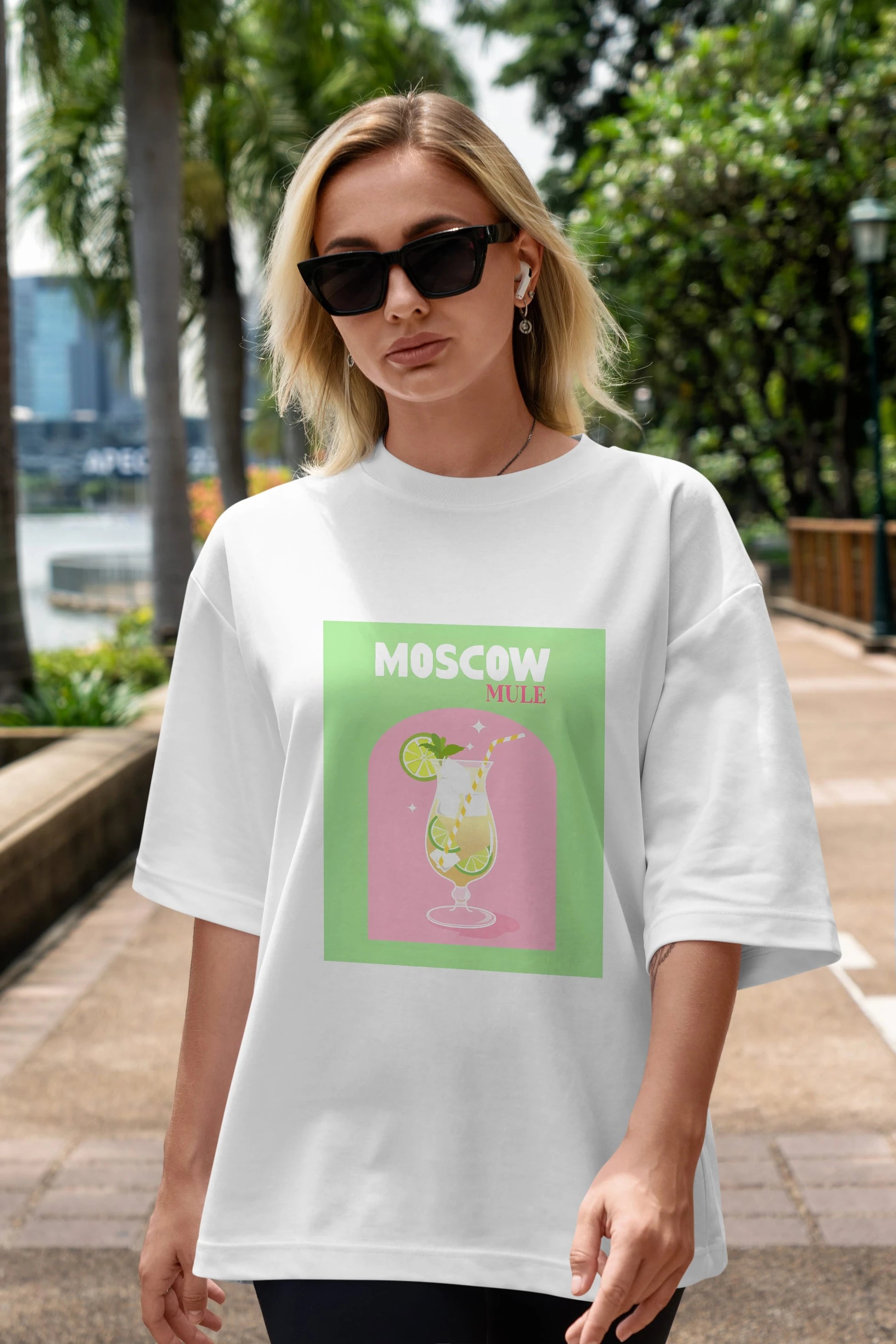 Moscow Mule 5 Ön Baskılı Oversize t-shirt Erkek Kadın Unisex %100 Pamuk Bisiklet Yaka tişort