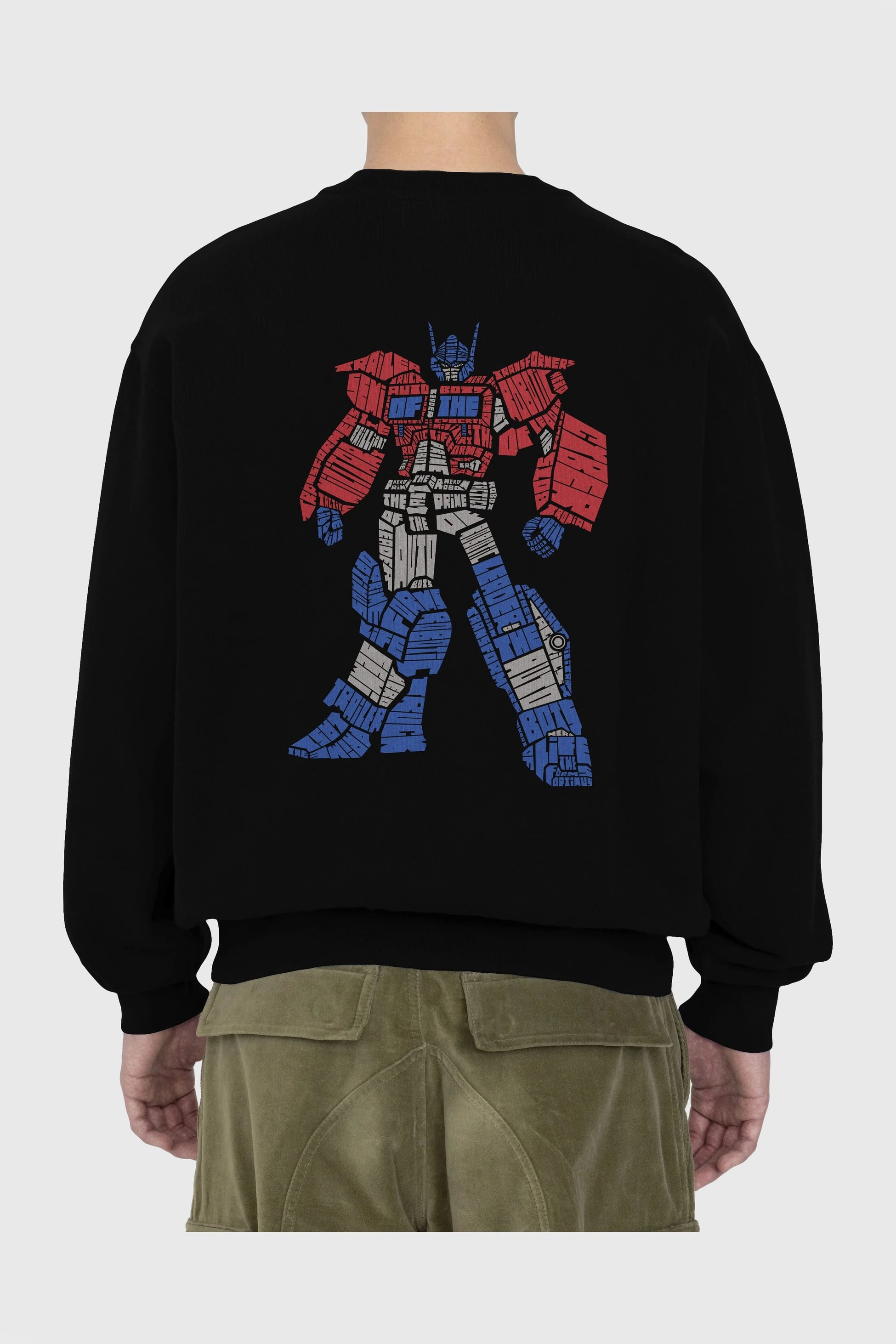 Optimus Prime Arka Baskılı Oversize Sweatshirt Erkek Kadın Unisex