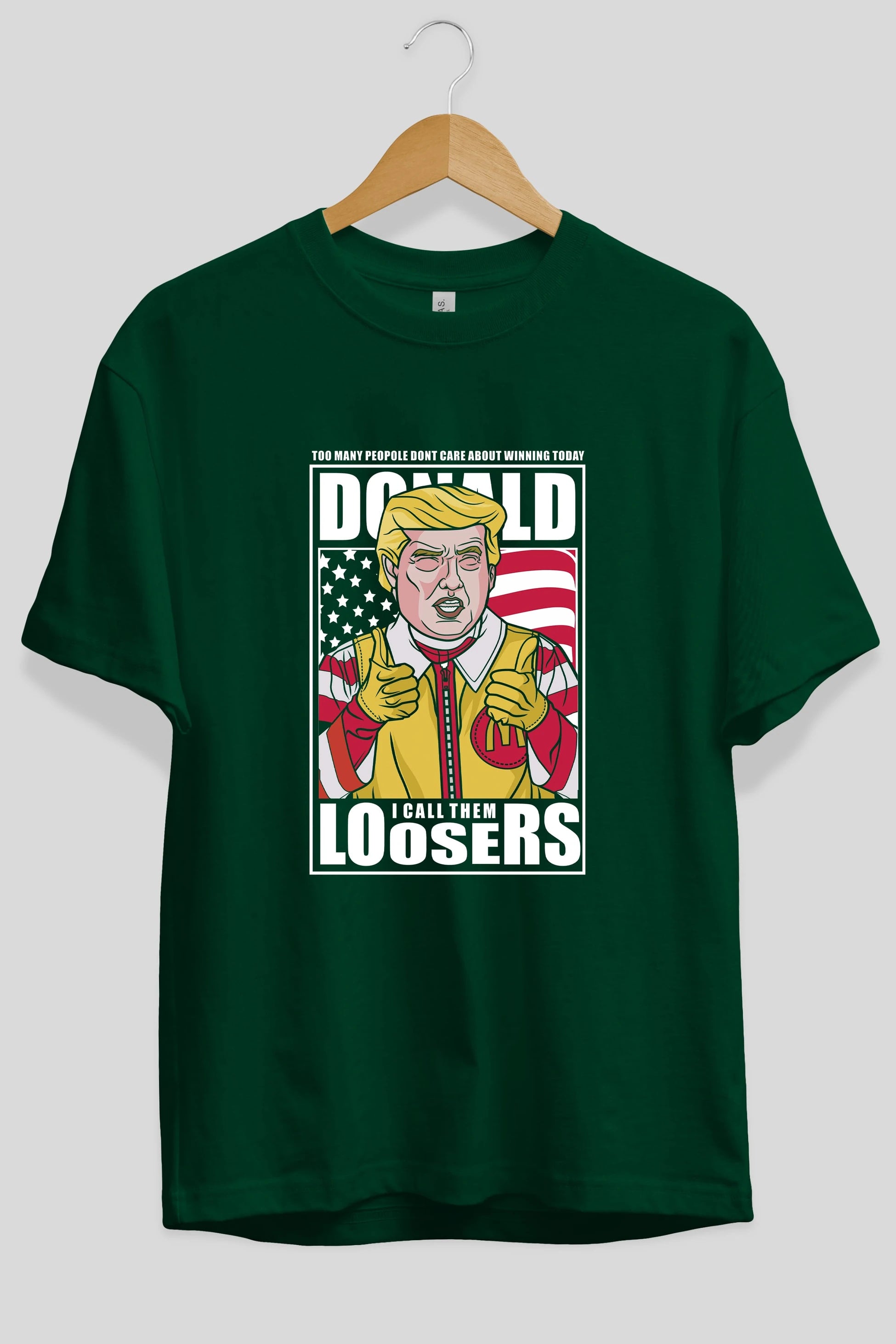 Ronald Trump Ön Baskılı Oversize t-shirt Erkek Kadın Unisex %100 Pamuk tişort