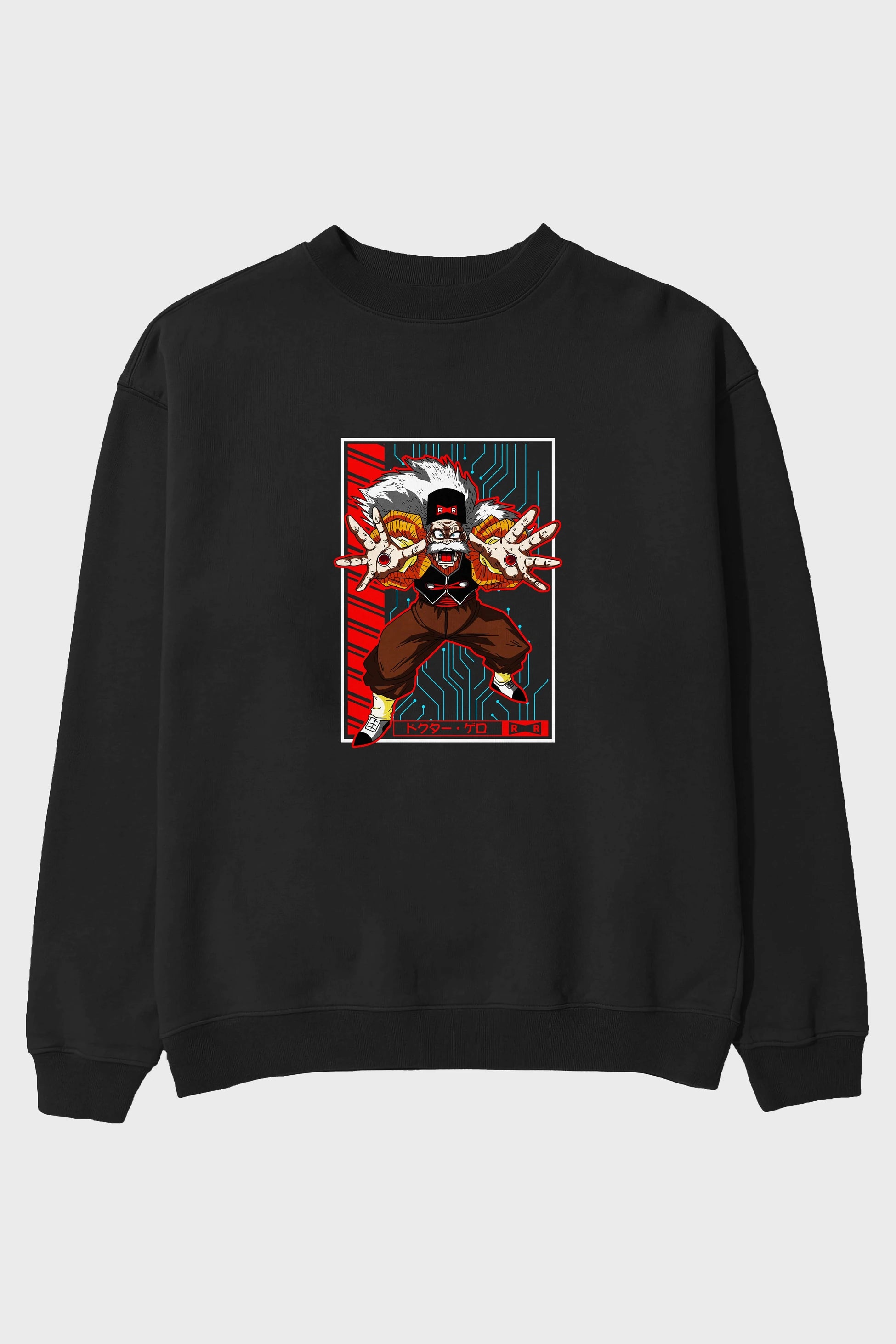 DragonBall DrMakigero Anime Ön Baskılı Oversize Sweatshirt Erkek Kadın Unisex