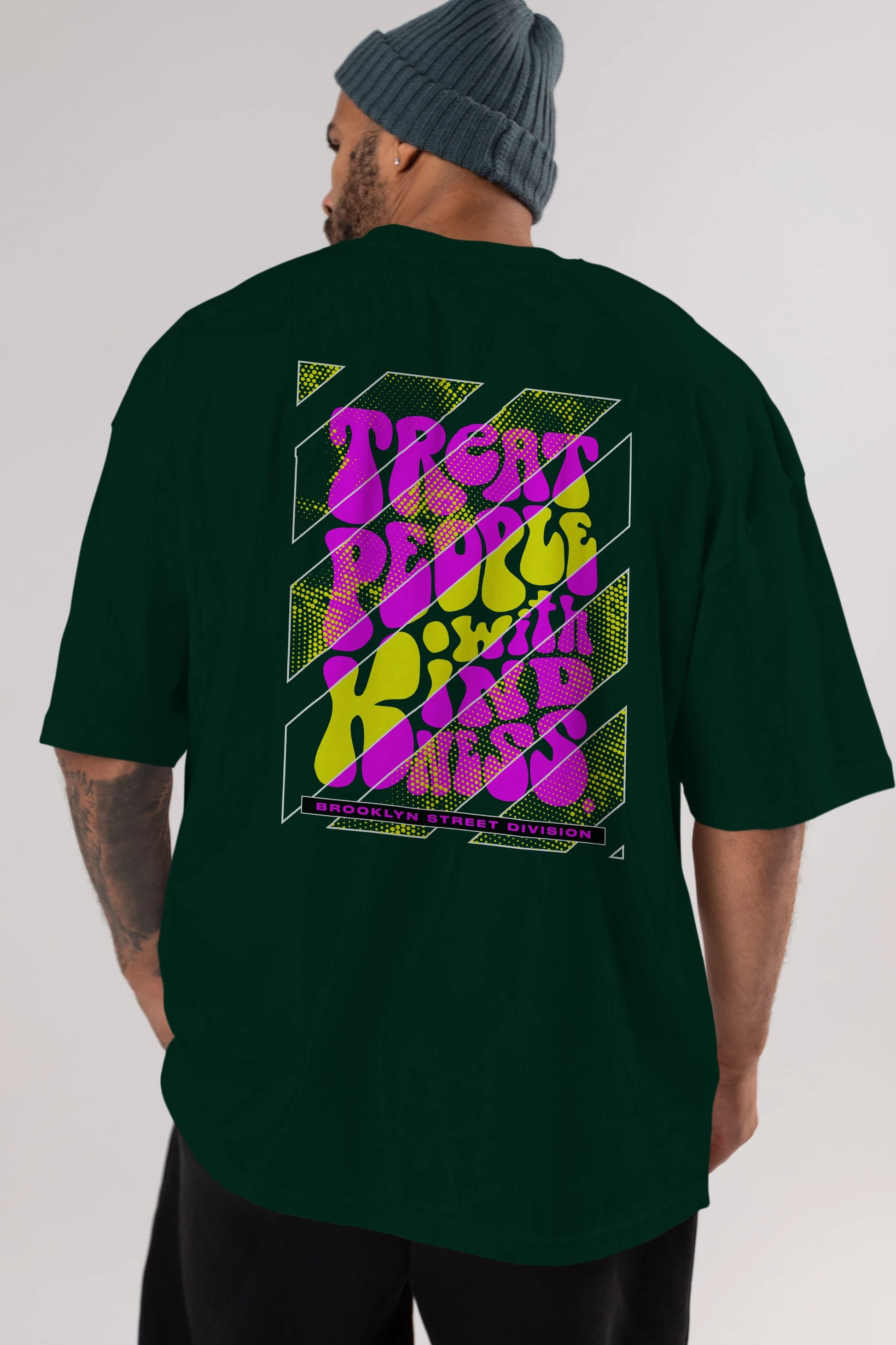 Treat People Arka Baskılı Oversize t-shirt Erkek Kadın Unisex