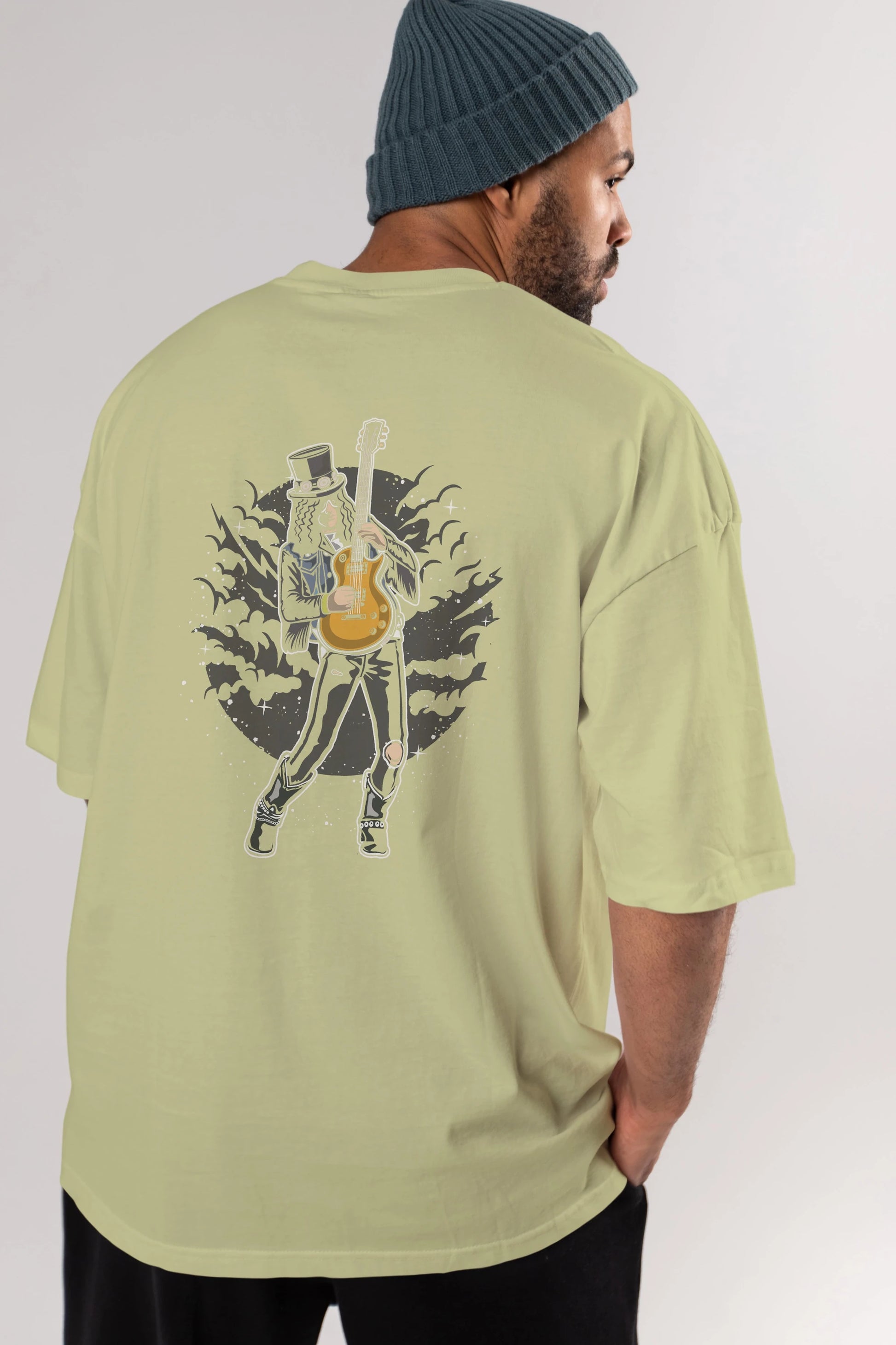SLASH Arka Baskılı Oversize t-shirt Erkek Kadın Unisex %100 Pamuk