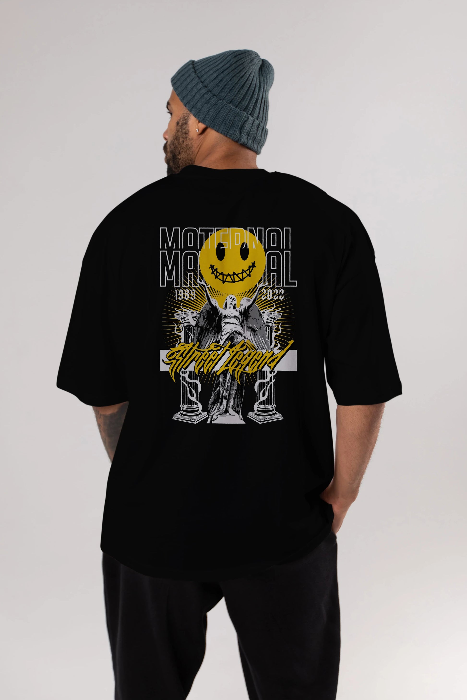 Maternal Street Legend Arka Baskılı Oversize t-shirt Erkek Kadın Unisex
