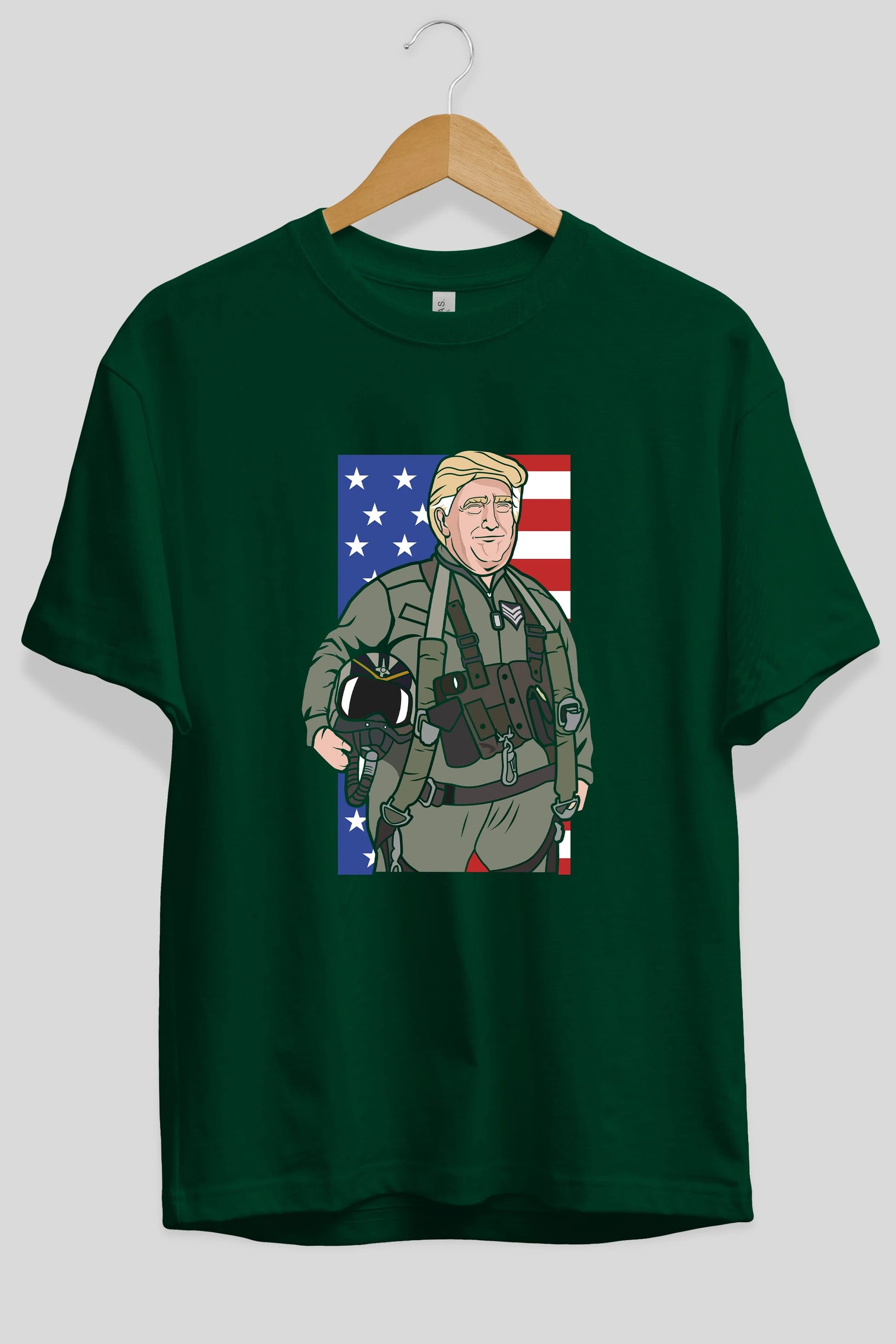 Trump Jetplane Pilot Ön Baskılı Oversize t-shirt Erkek Kadın Unisex %100 Pamuk tişort