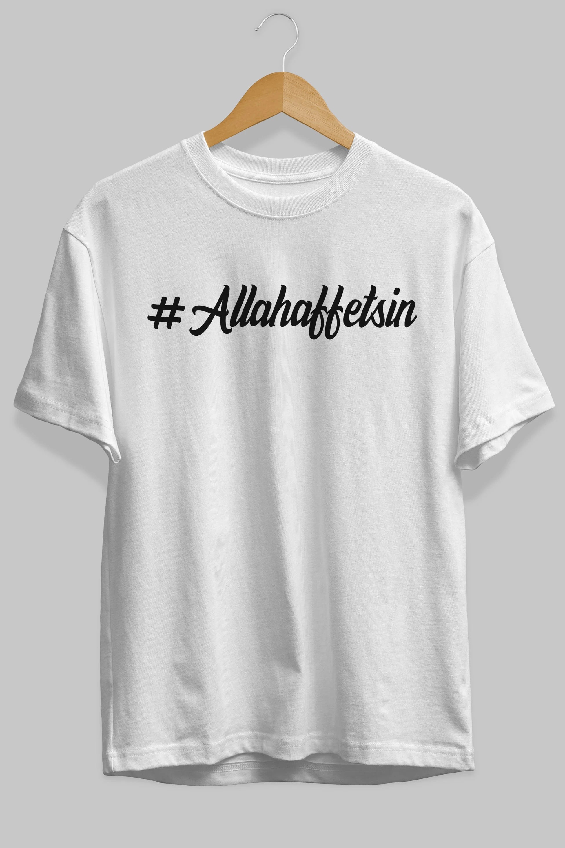 Allahaffetsin Ön Baskılı Oversize t-shirt %100 pamuk Erkek Kadın Unisex