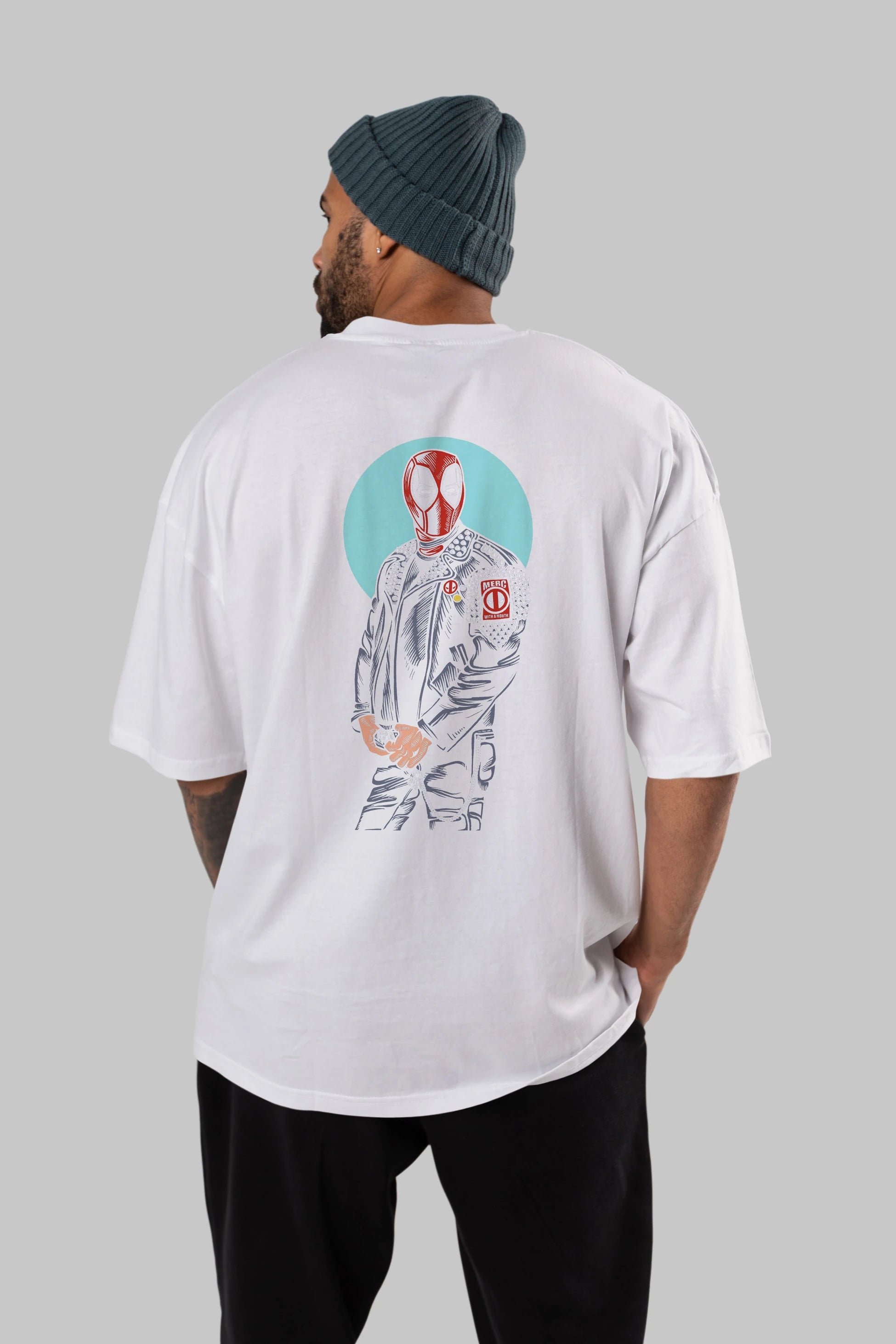 Rebeliion Mercenary Arka Baskılı Oversize t-shirt Erkek Kadın Unisex %100 Pamuk