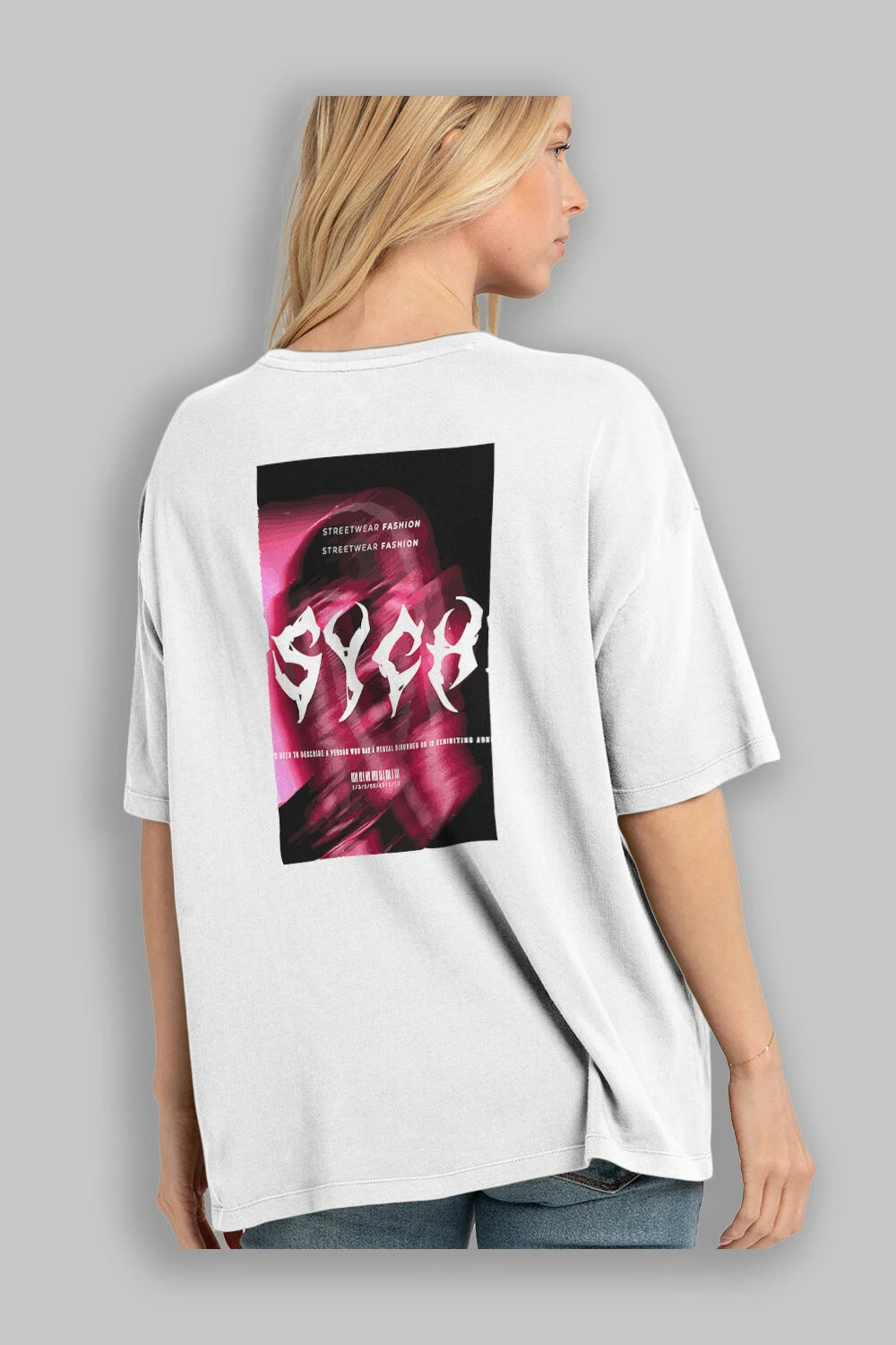 Psycho Streetwear Arka Baskılı Oversize t-shirt Erkek Kadın Unisex