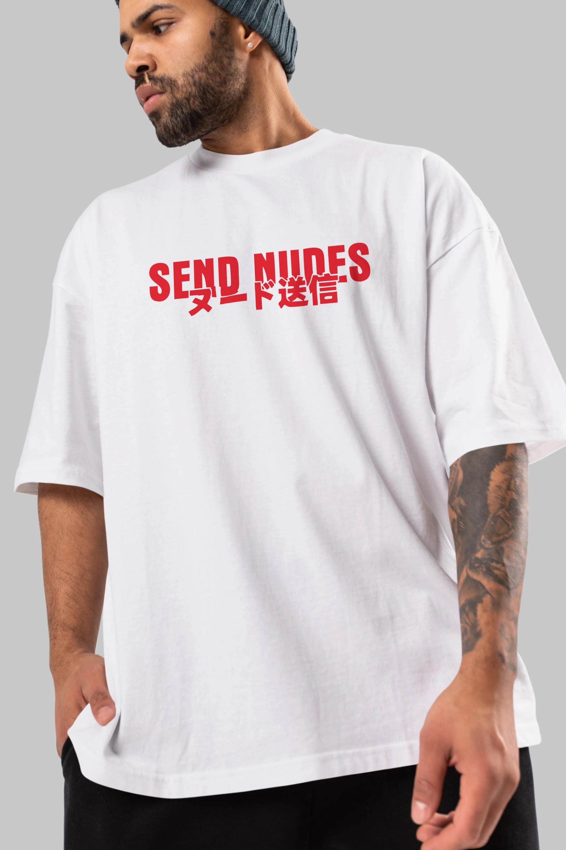 Send Nudes Ön Baskılı Oversize t-shirt %100 pamuk Erkek Kadın Unisex
