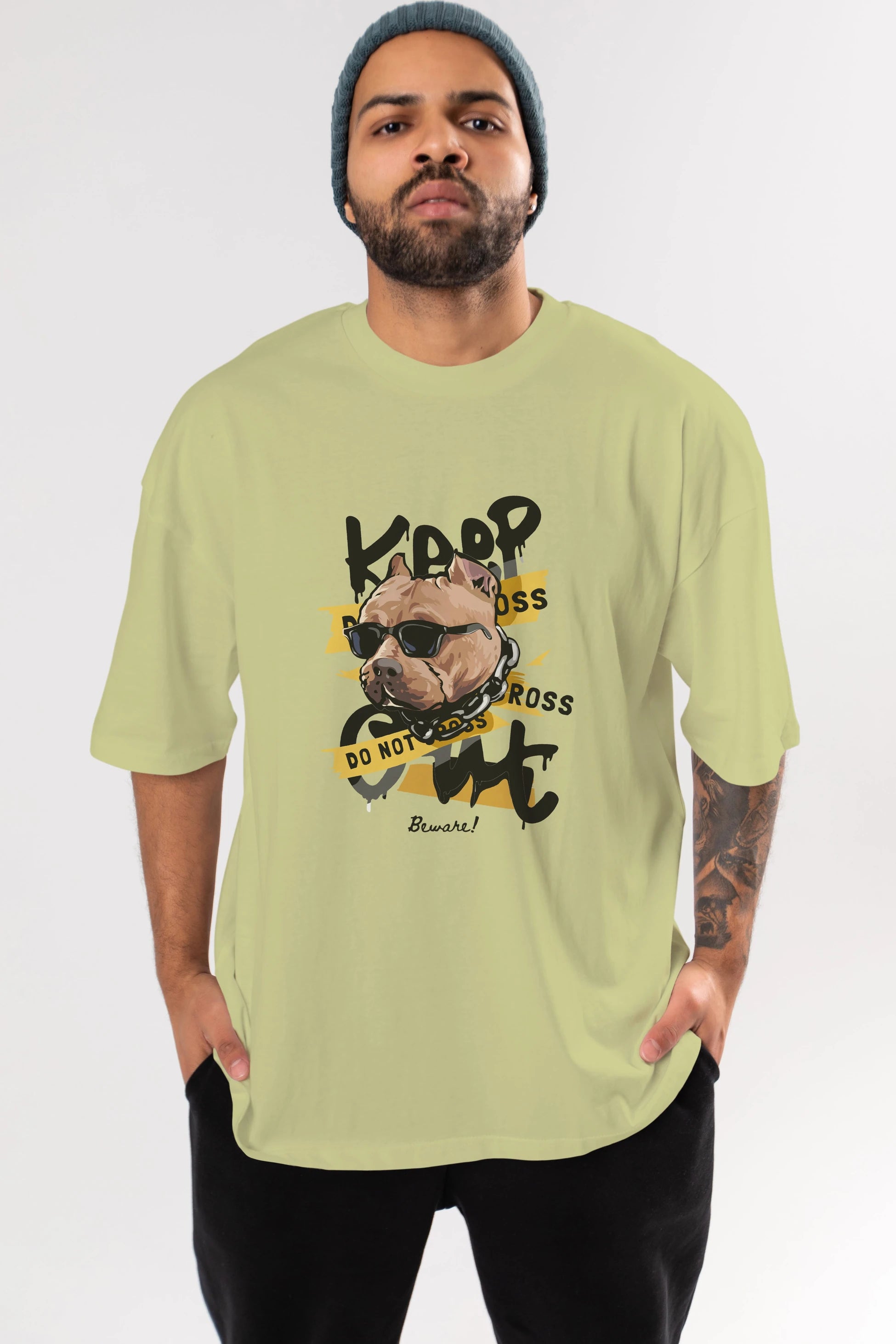 Teddy Bear Keep Ön Baskılı Oversize t-shirt Erkek Kadın Unisex %100 Pamuk
