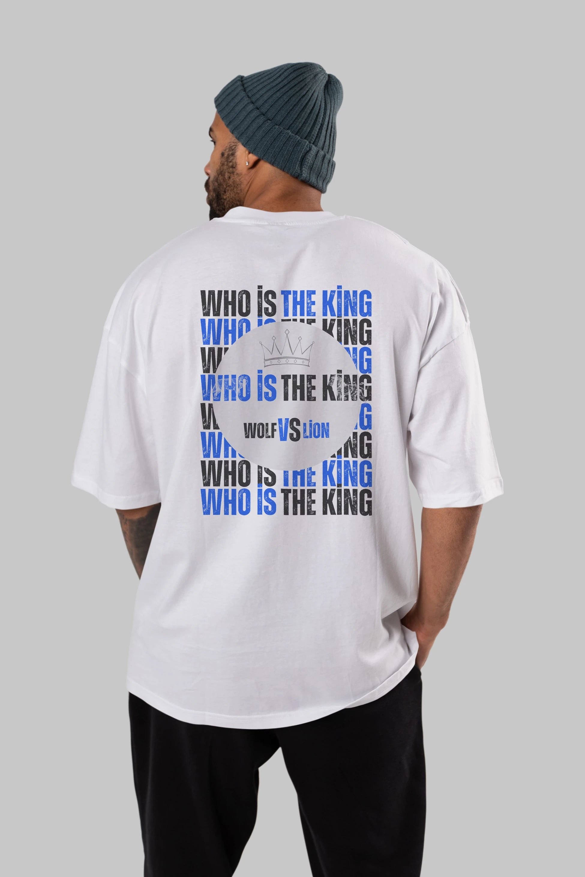 Who Is The King Yazılı Arka Baskılı Oversize t-shirt Erkek Kadın Unisex