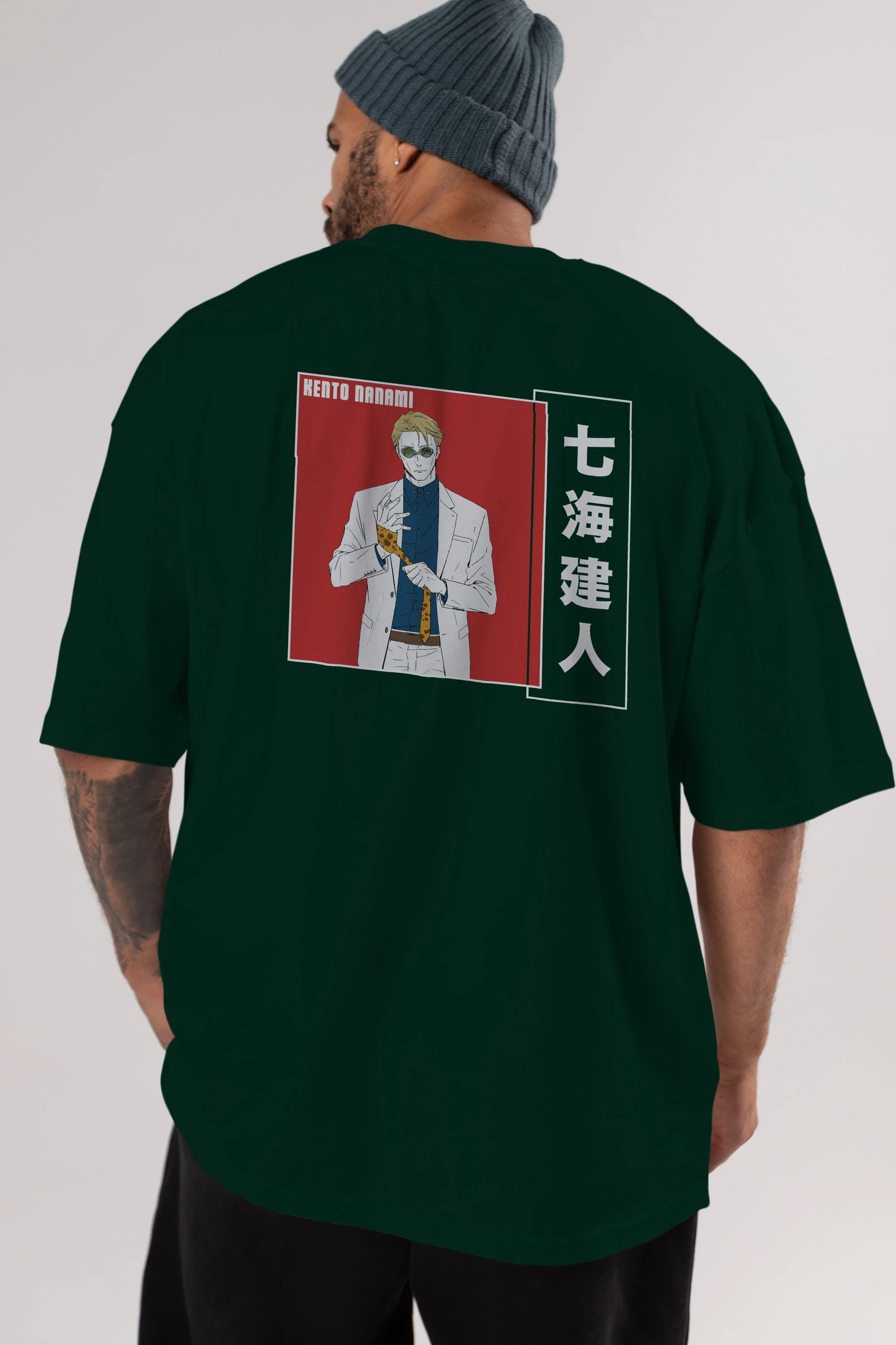 Kento Nanami 1 Anime Arka Baskılı Oversize t-shirt Erkek Kadın Unisex