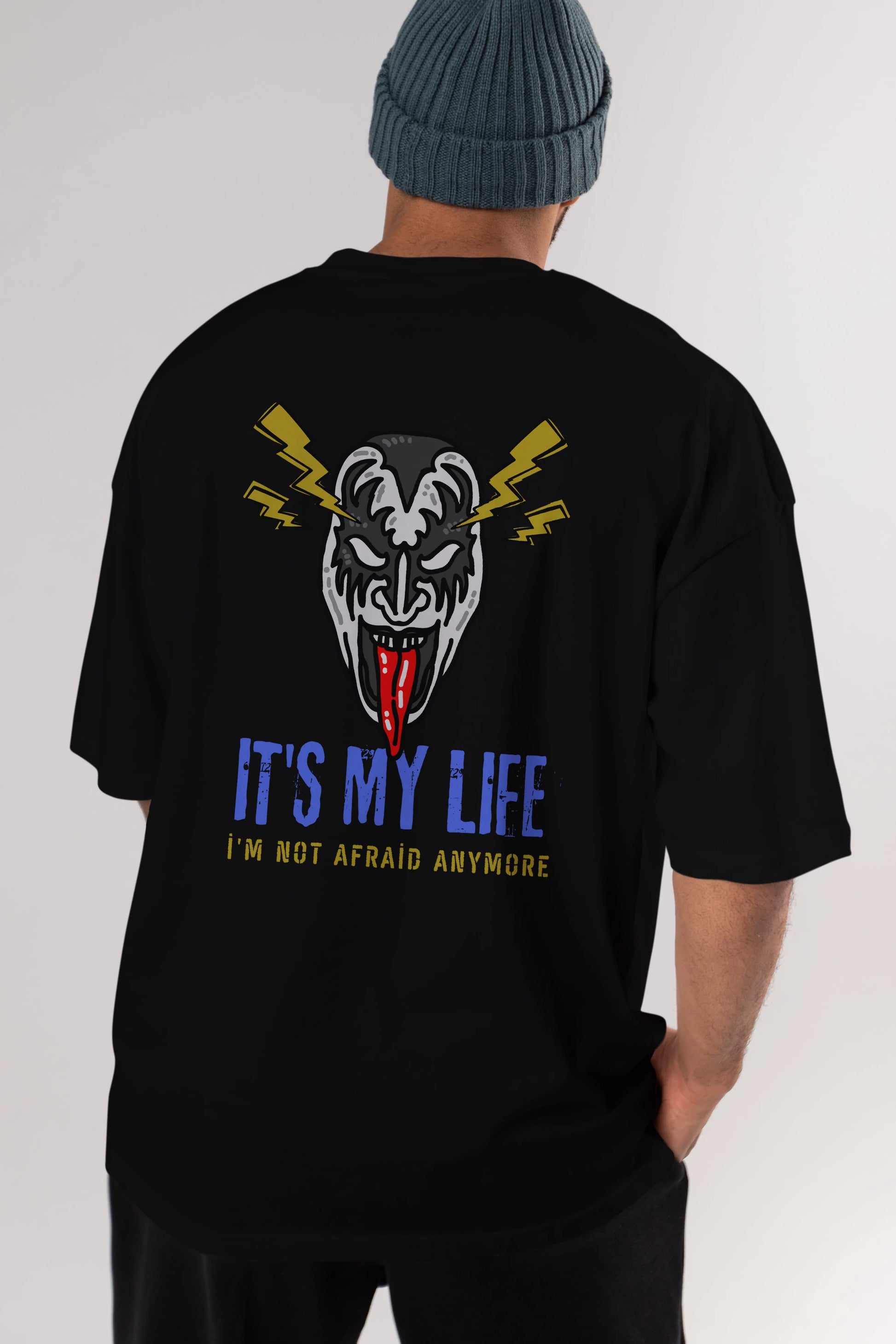 Its My Life Yazılı Arka Baskılı Oversize t-shirt Erkek Kadın Unisex