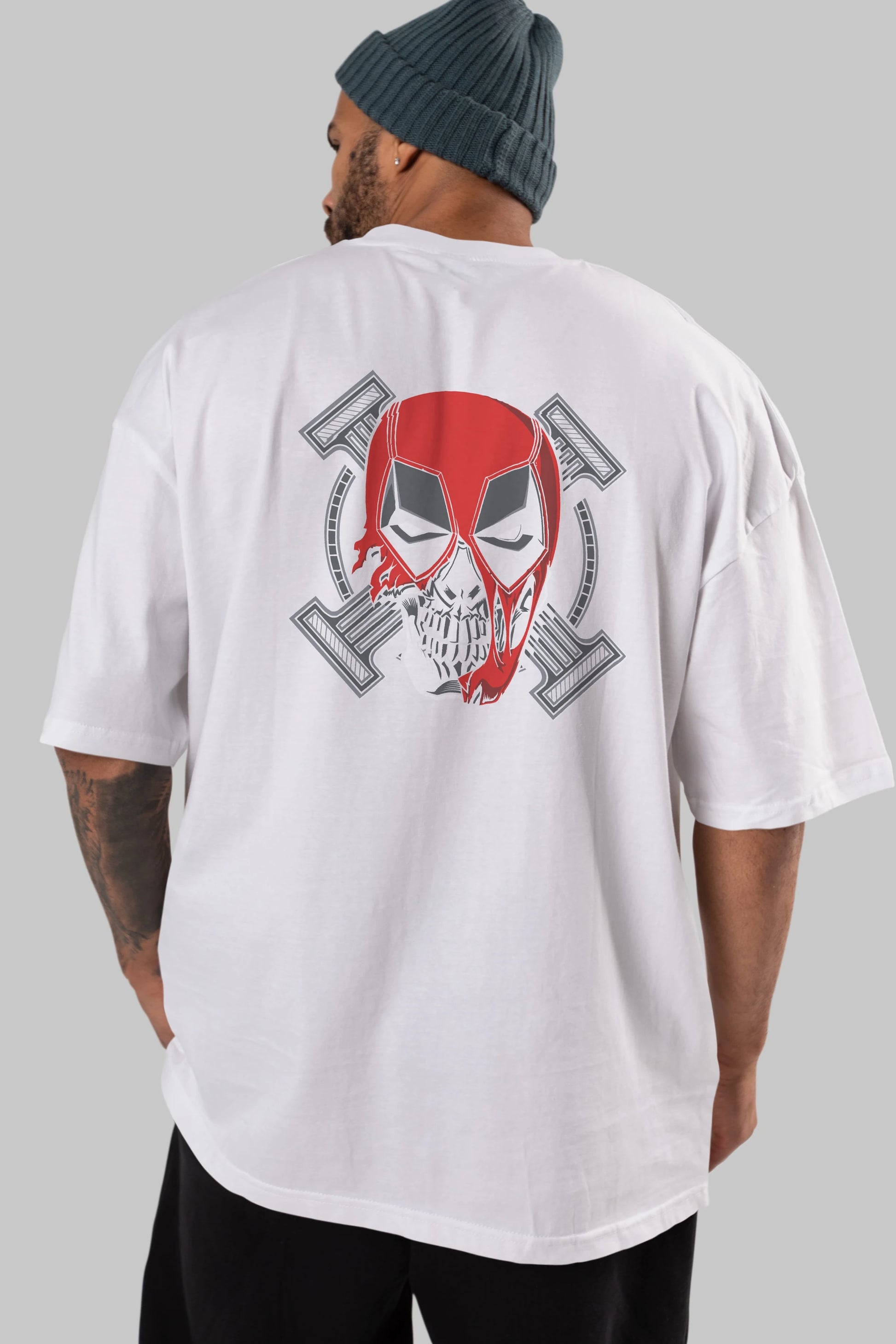 Deadpool (7) Arka Baskılı Oversize t-shirt Erkek Kadın Unisex %100 Pamuk Bisiklet Yaka tişort