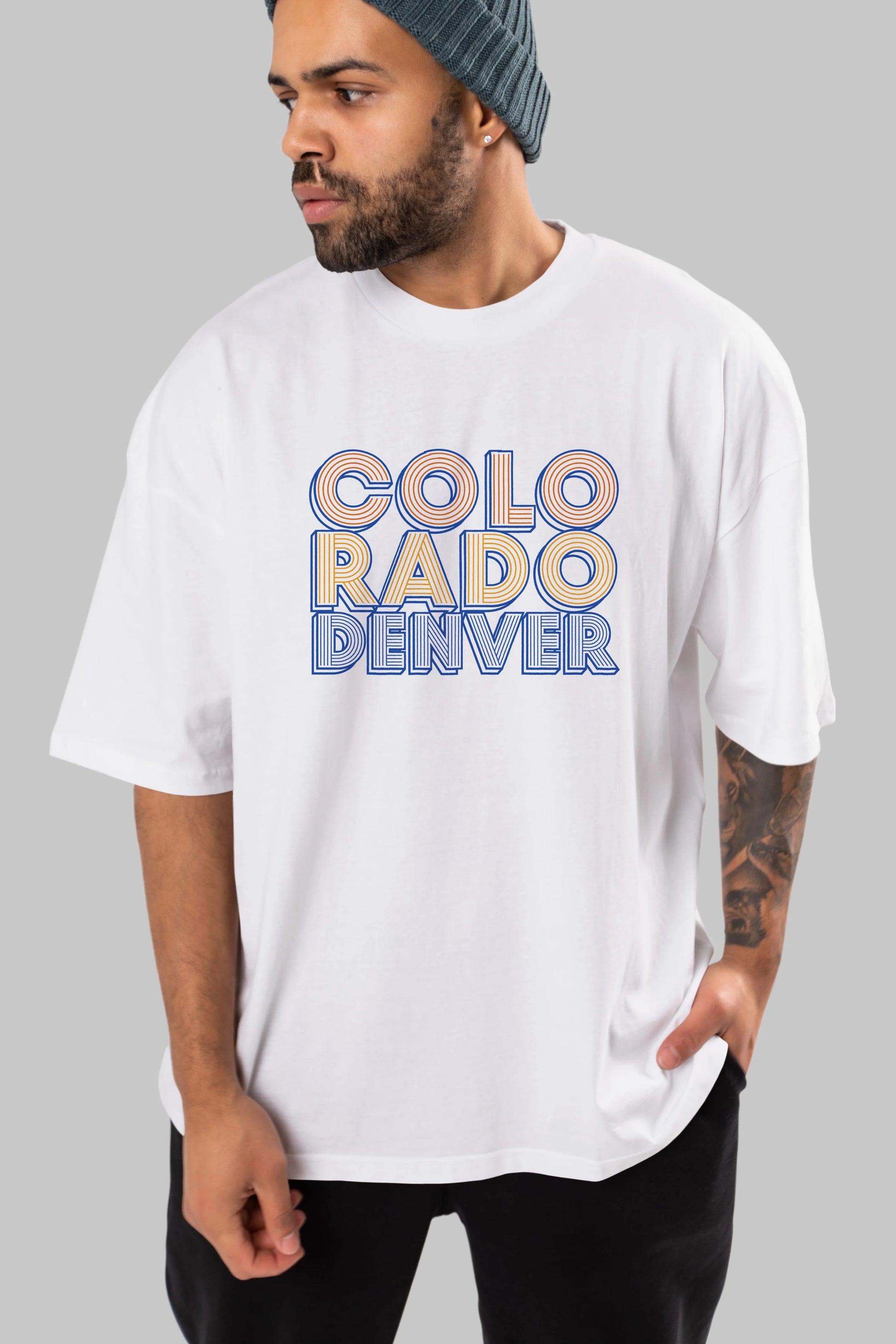 Colorado Denver Ön Baskılı Oversize t-shirt Erkek Kadın Unisex