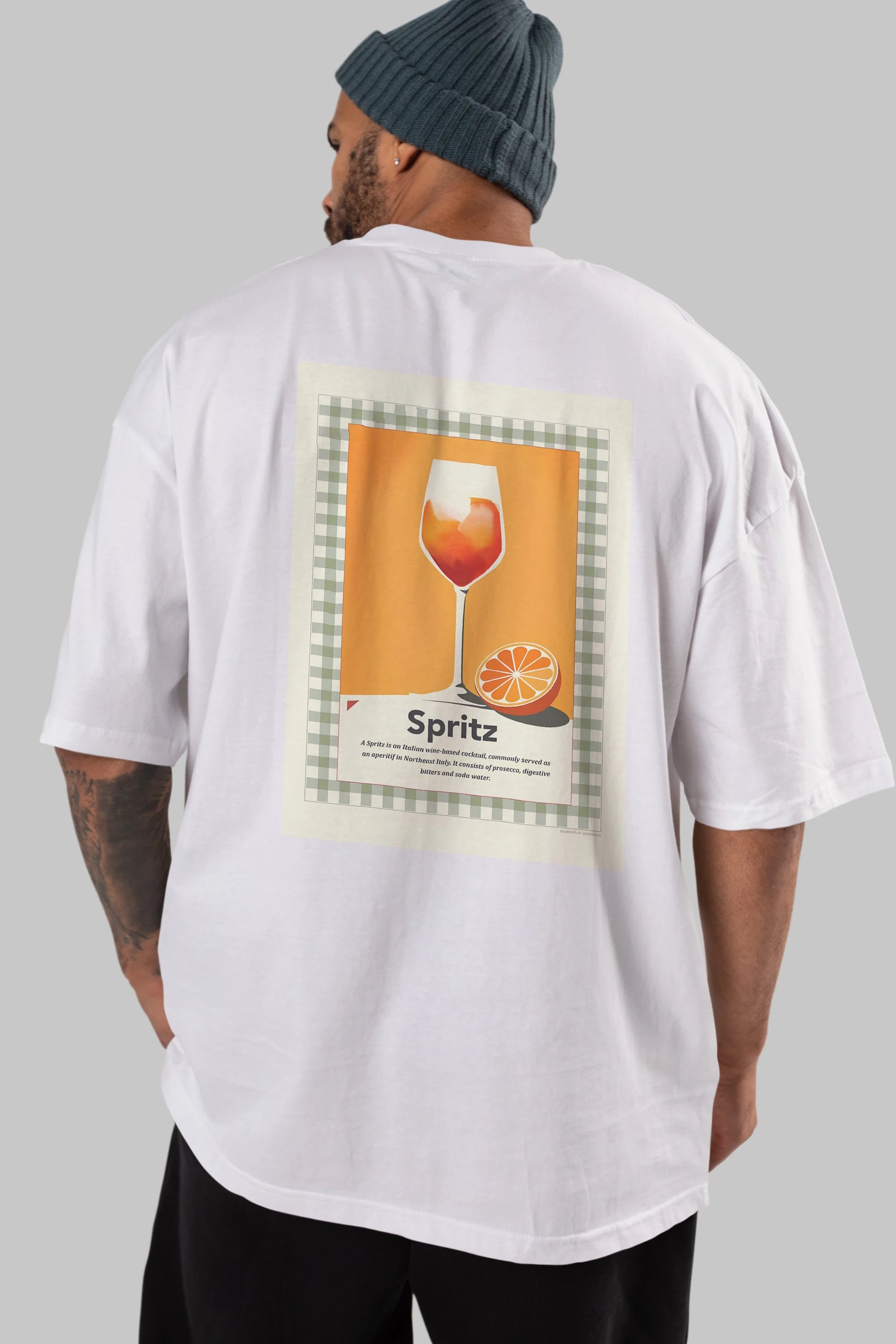 Aperol Spritz 5 Arka Baskılı Oversize t-shirt Erkek Kadın Unisex %100 Pamuk Bisiklet Yaka tişort